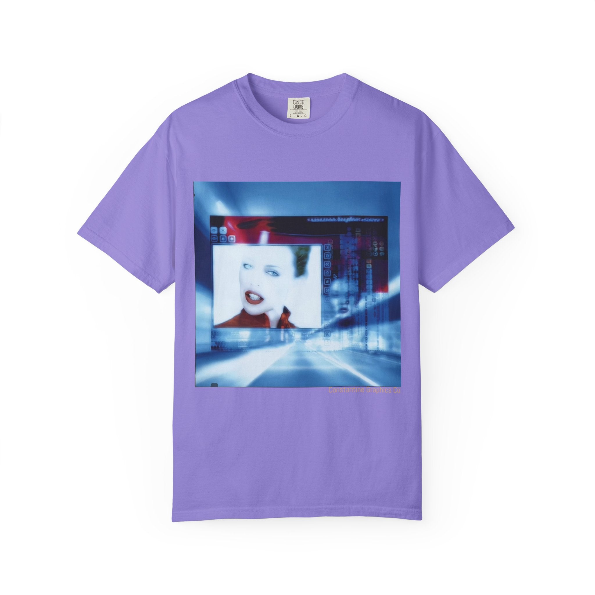 Digital Pop Up Cyber Y2K Graphic T-Shirt