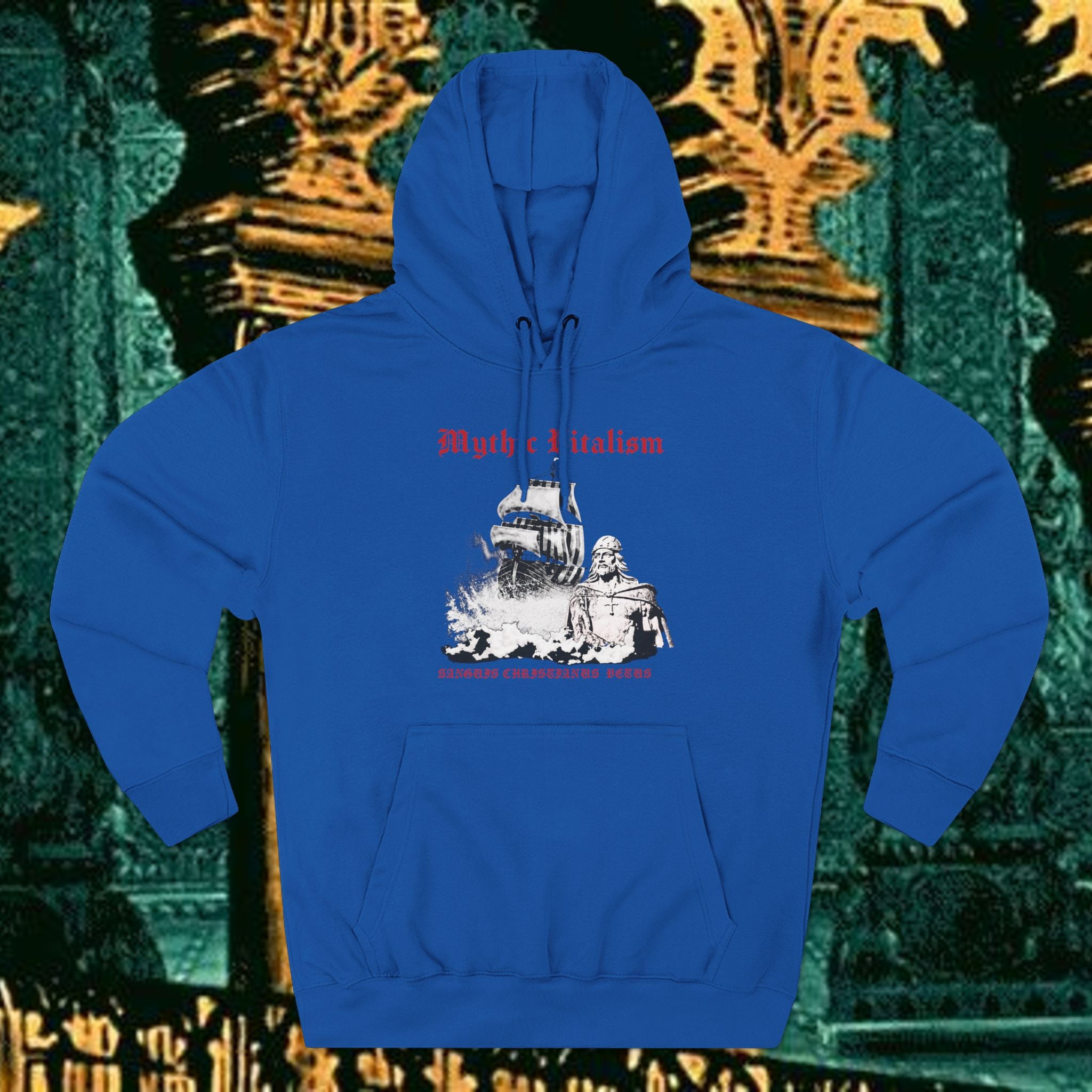 Mythical Vitalism, Sanguis Christianus Vetus Adventure and Exploration Inspired Graphic Fleece Hoodie