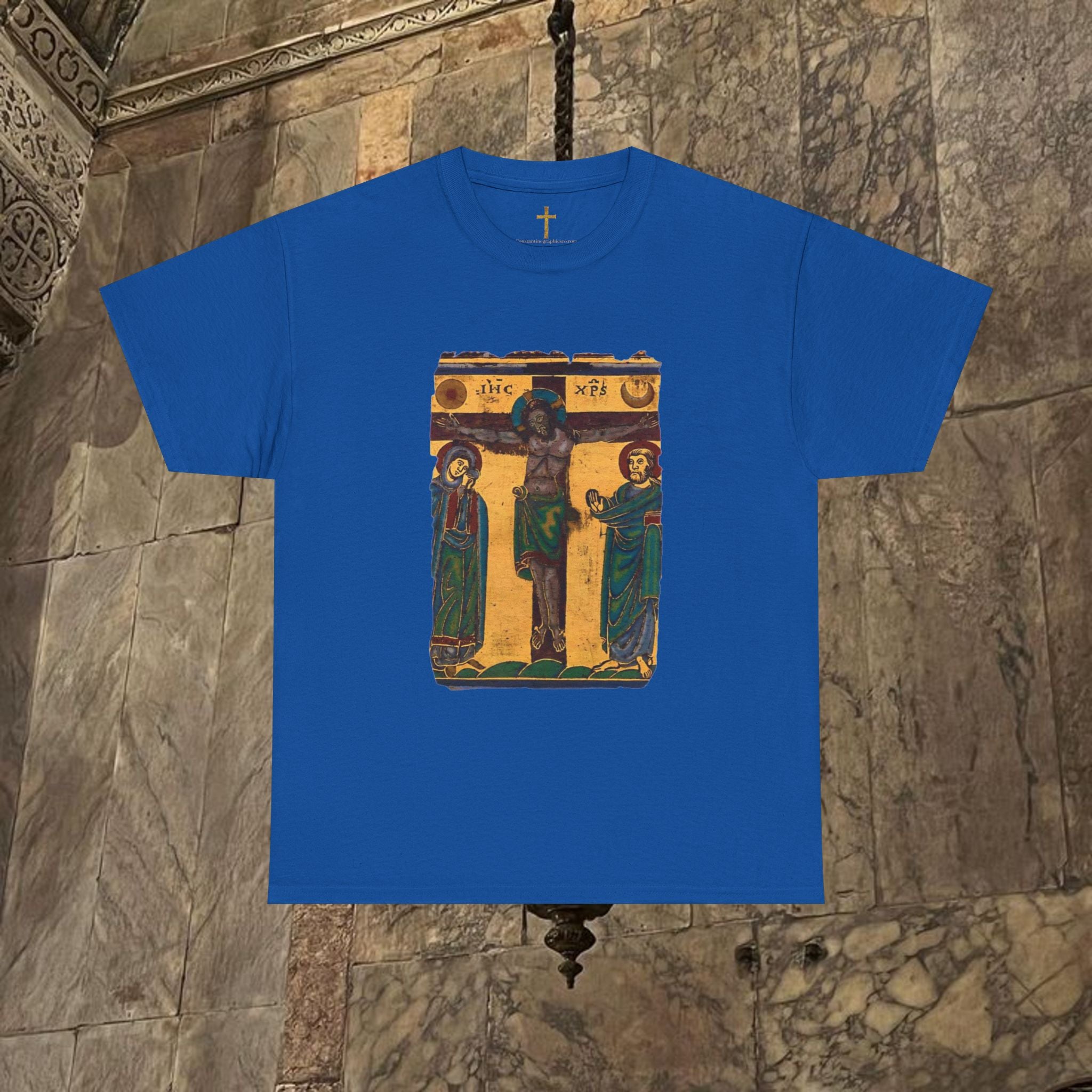 Byzantine Manuscript Art T-Shirt - Sacred Icon work