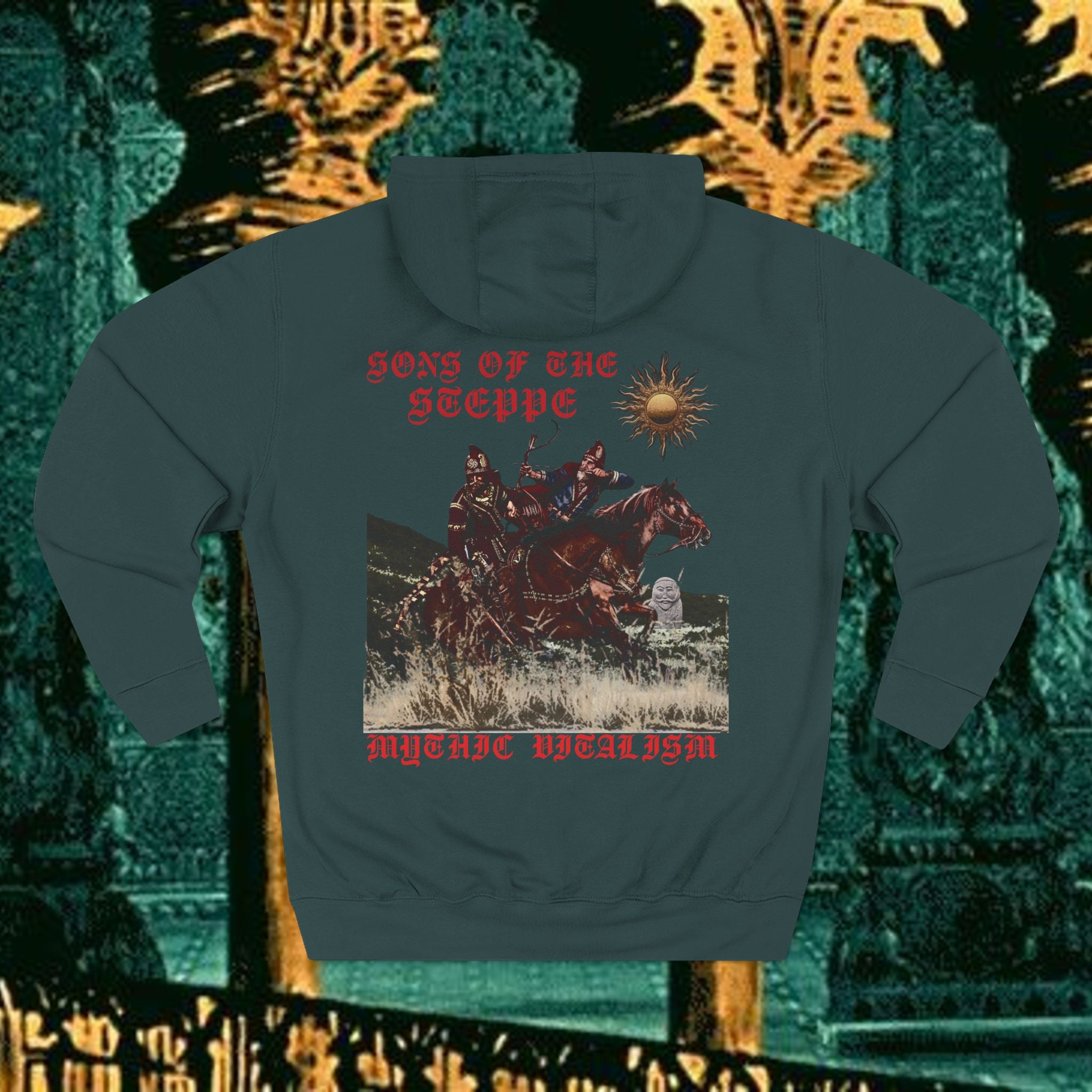 Sons of the Steppe Fleece Hoodie Early Medieval Design