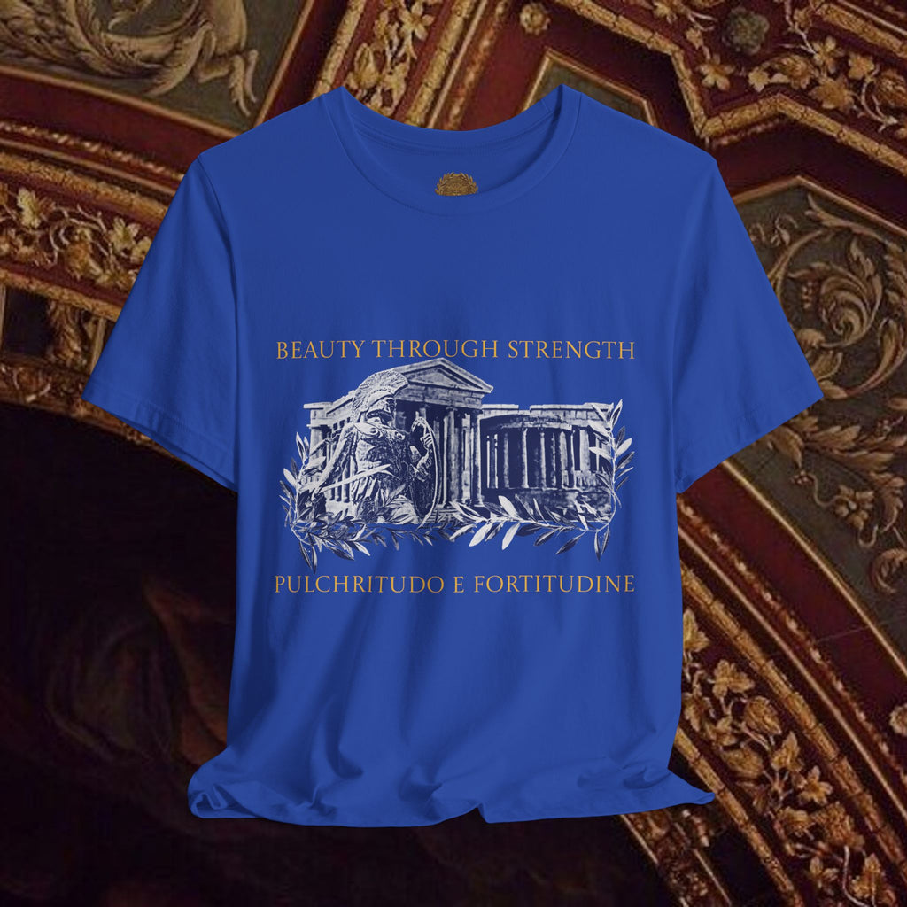 Guardian of the Temple Classically- Inspired Cotton Graphic T Shirt