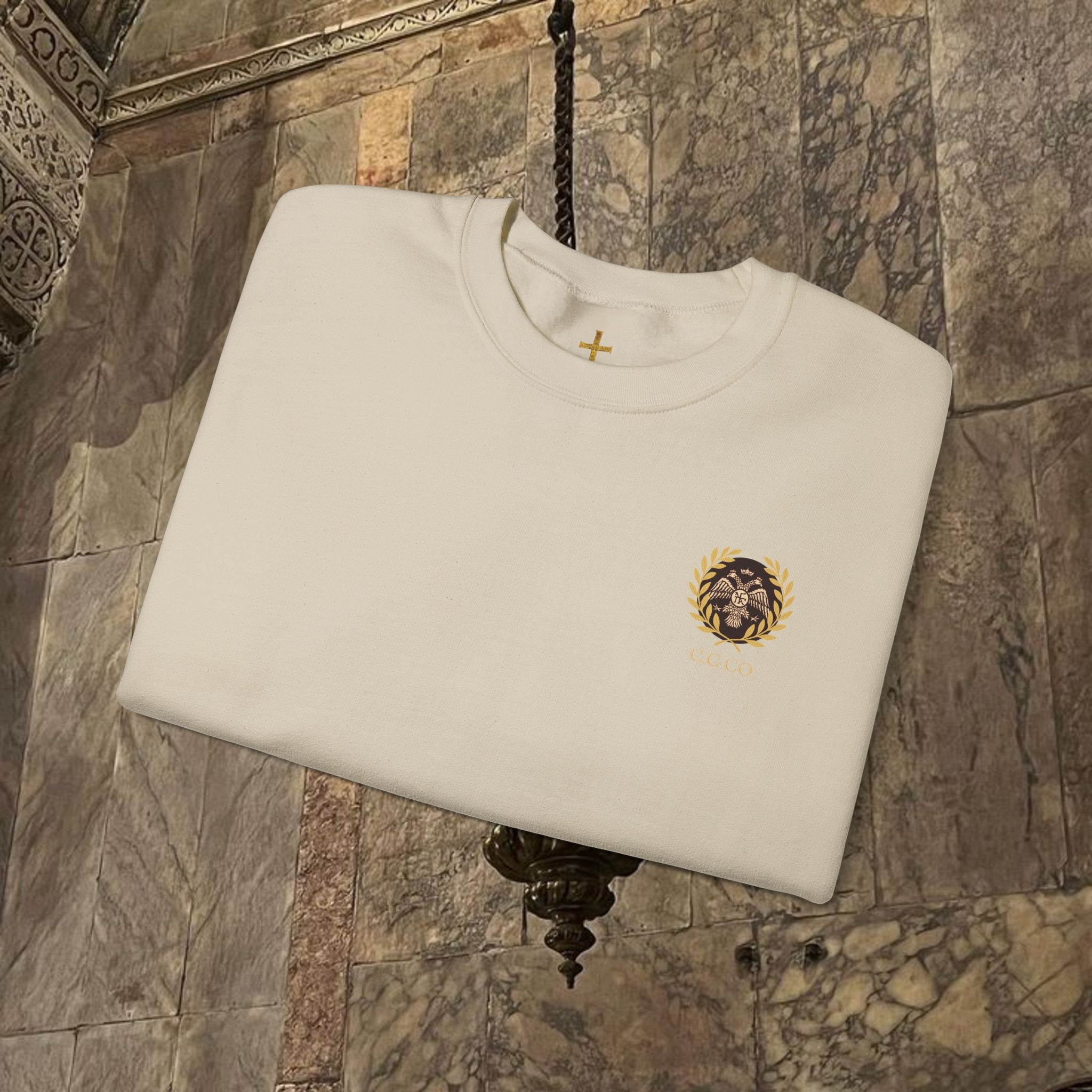 The Kings Fate Byzantine Inspired Graphic Crewneck Sweatshirt Back Version