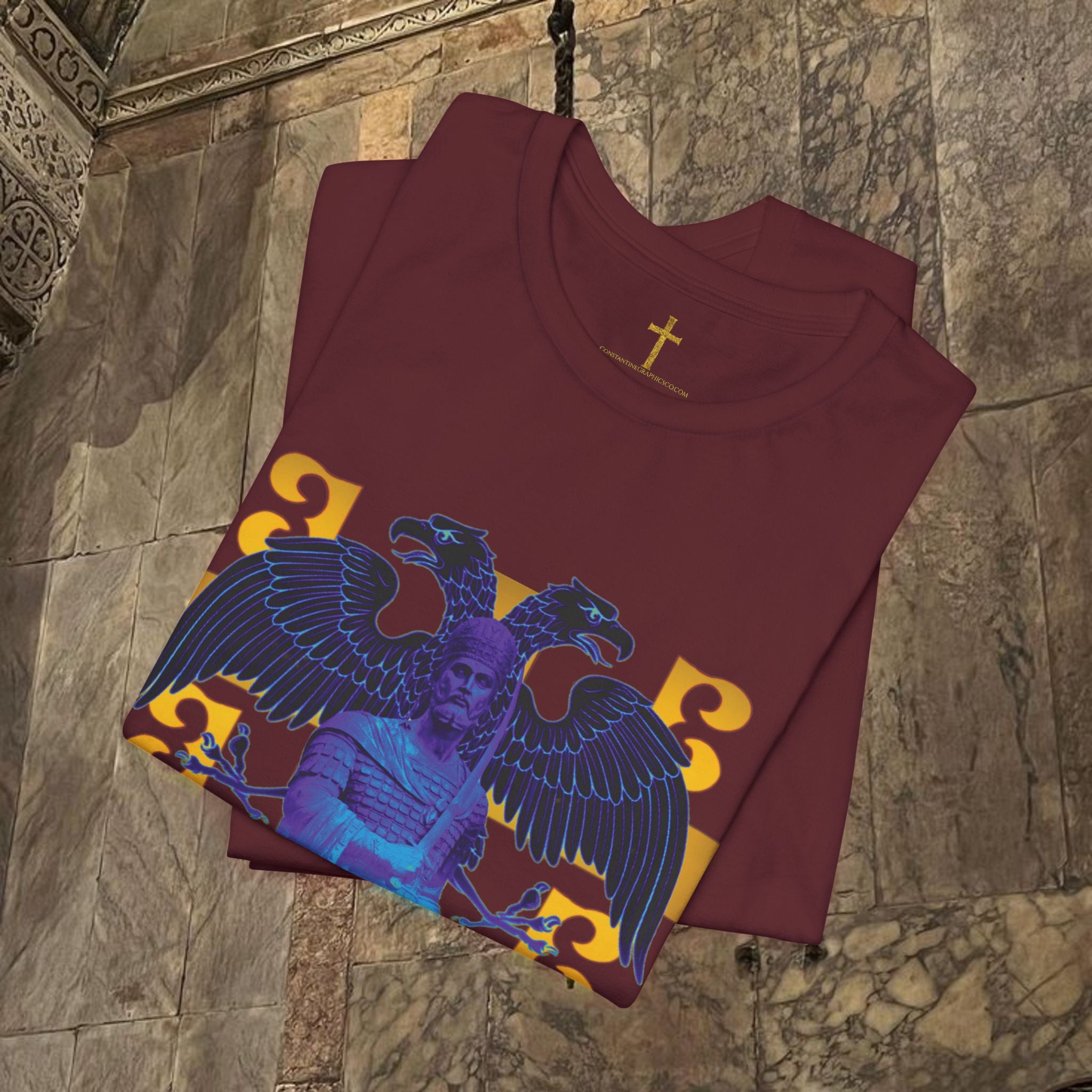 The Last Great Emperor Byzantine Inspired Cotton Graphic T-shirt Front