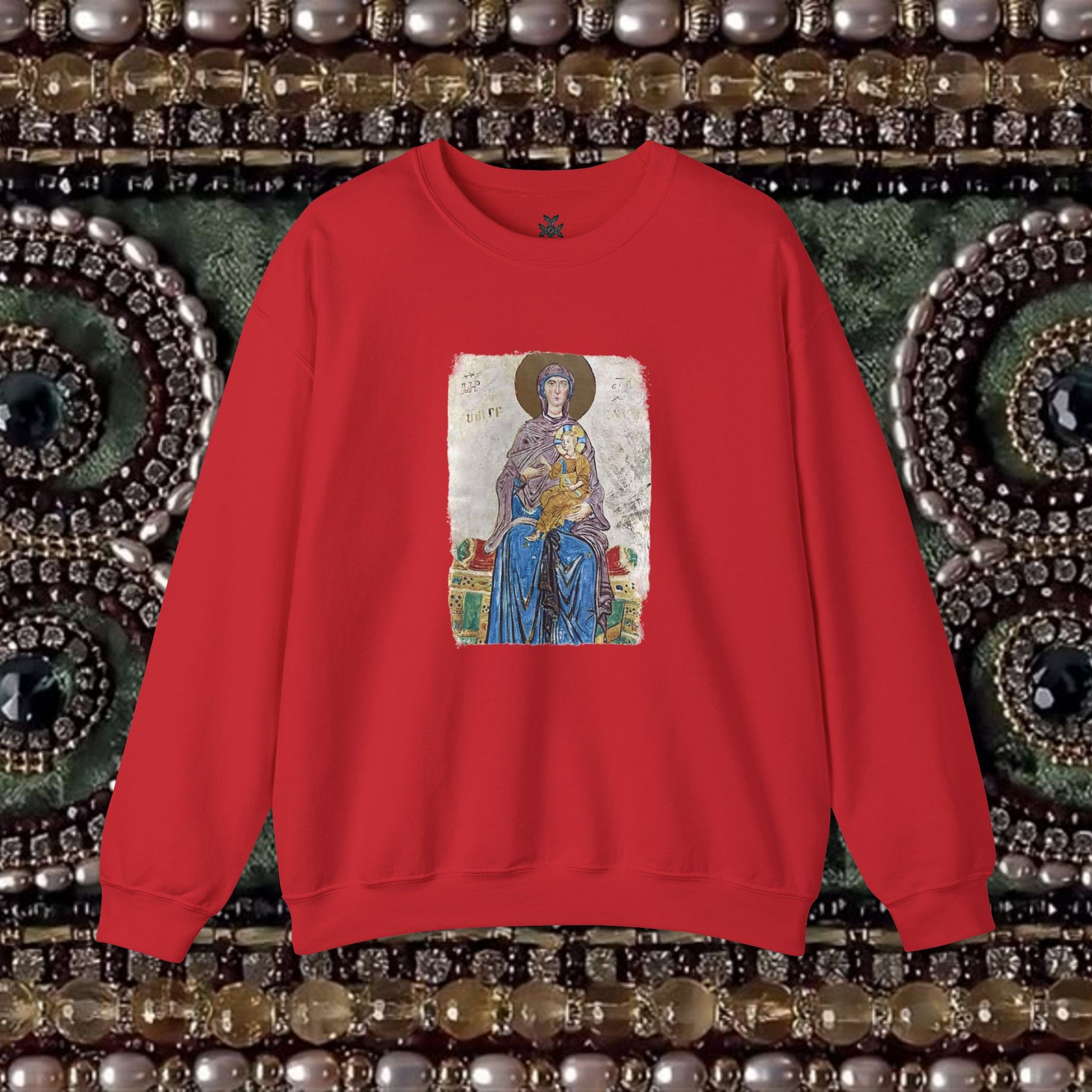 Virgin and Christ Armenian Manuscript Unisex Crewneck Sweatshirt