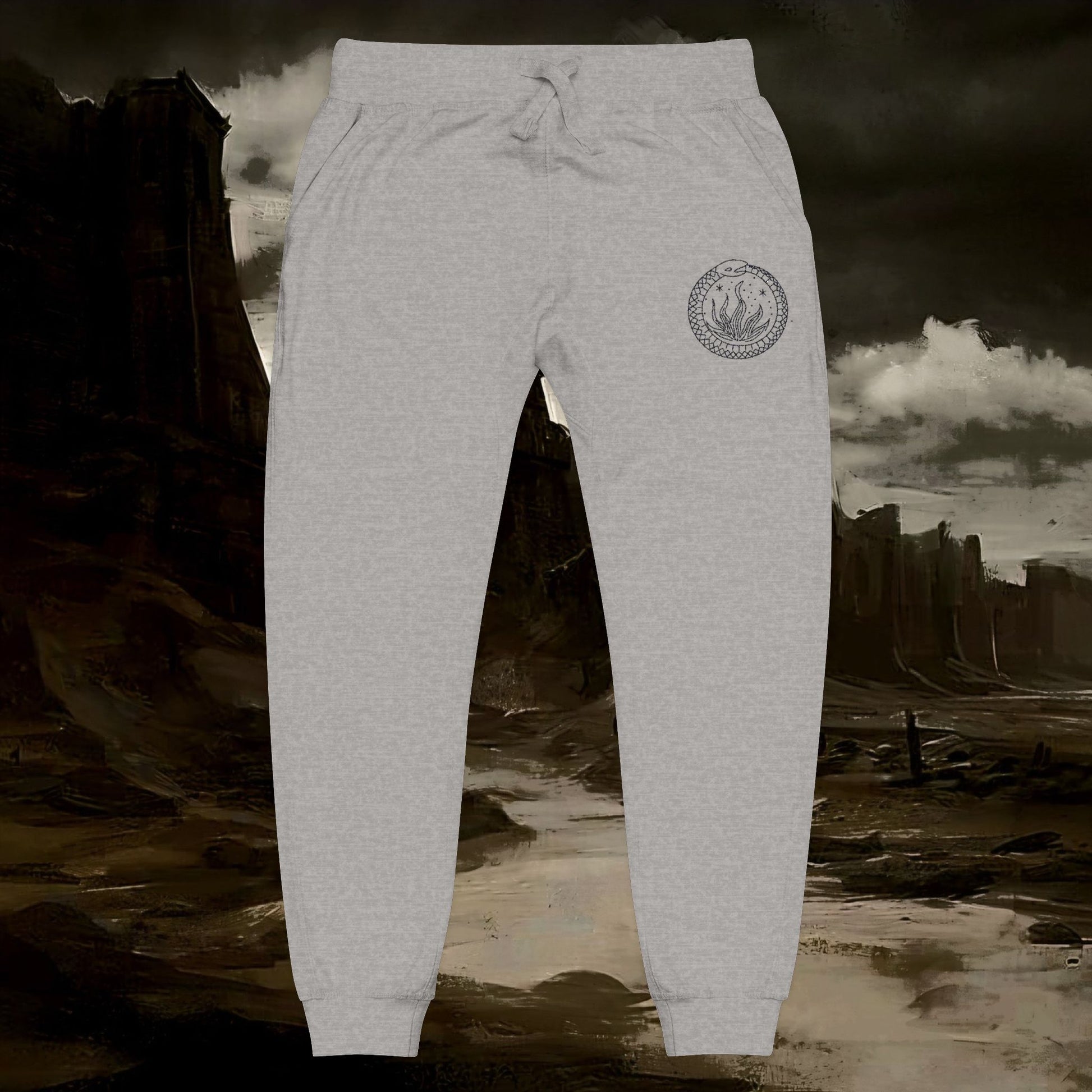Unisex Fleece Sweatpants ( Esoteric Embroidery)