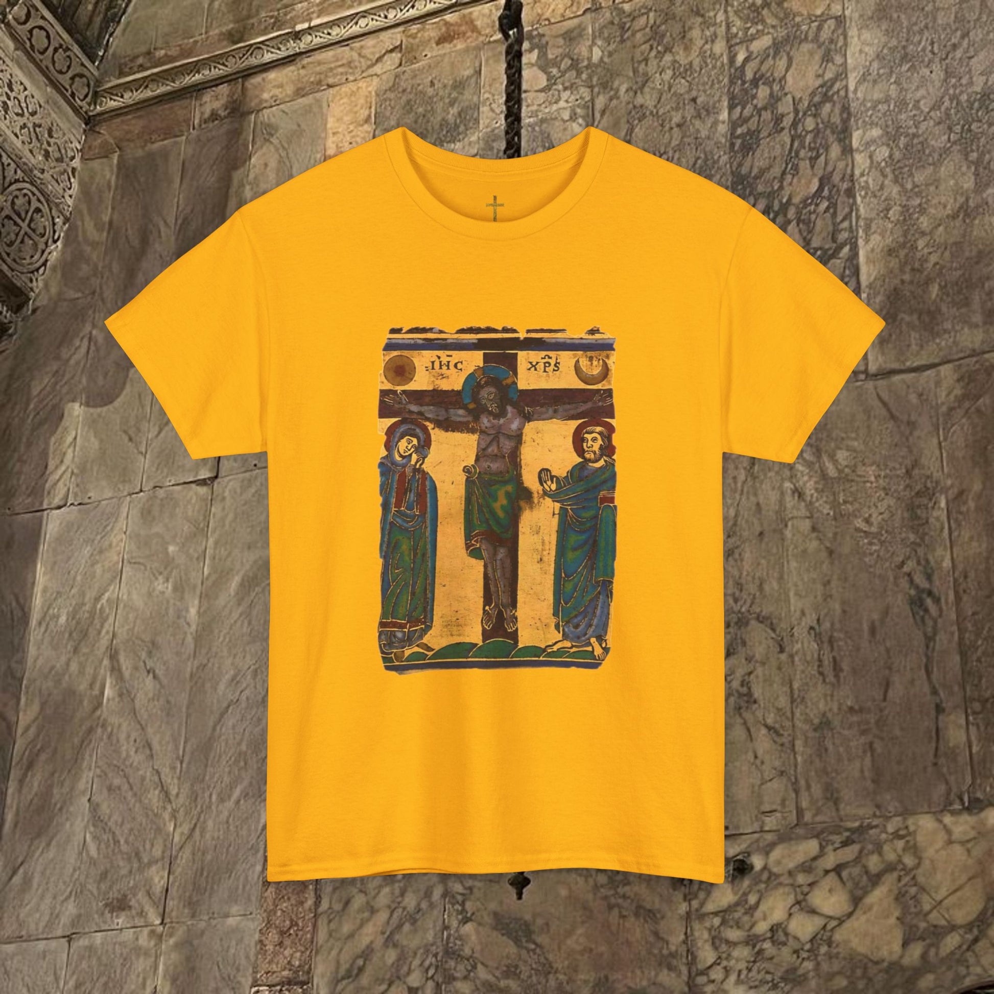Byzantine Manuscript Art T-Shirt - Sacred Icon work