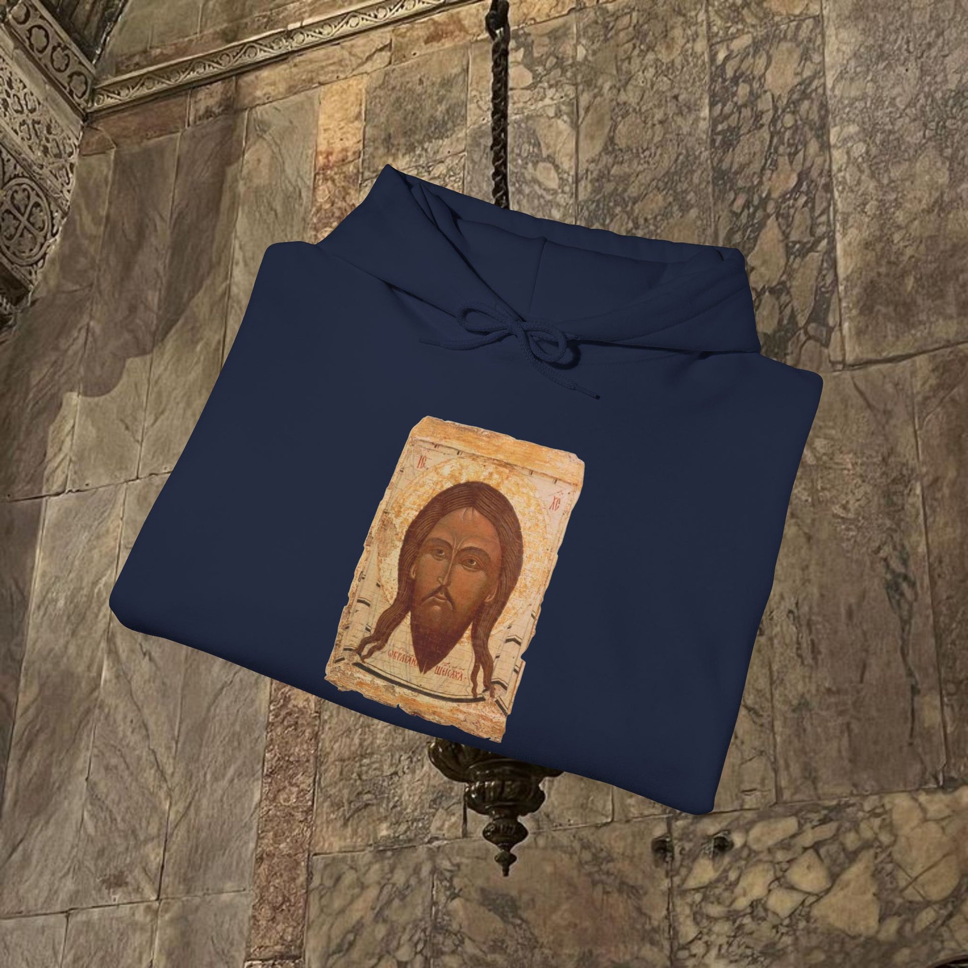 Byzantine Icon Art Hoodie - Divine Sacred Figure