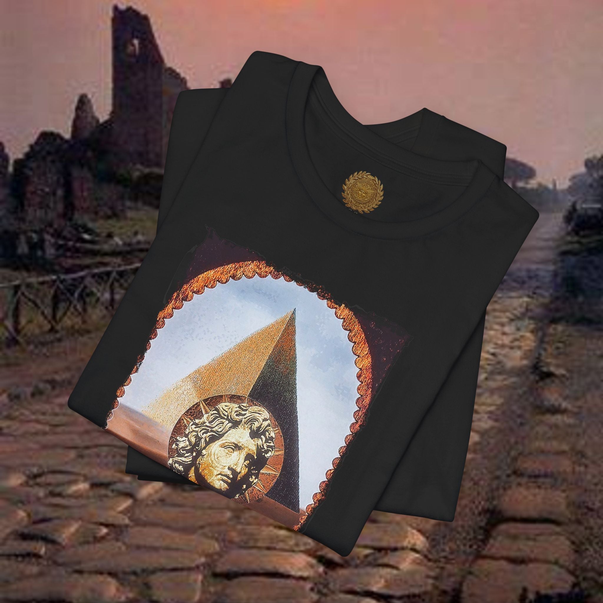 Alexander the Great In Egypt Pyramid Graphic T Shirt