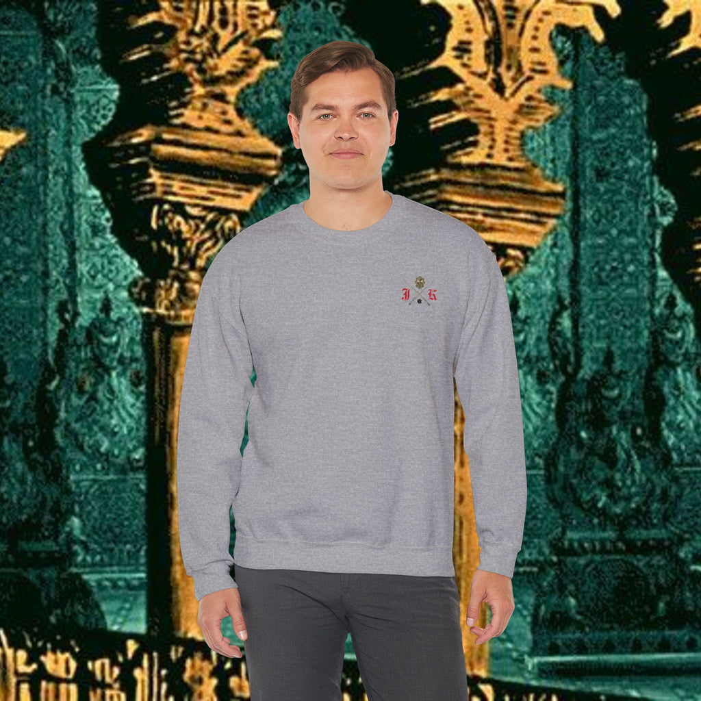 Mythic Vitalism, Sanguis Christianus Vetus Exploration and Adventure Inspired Crewneck Sweatshirt – Back Version
