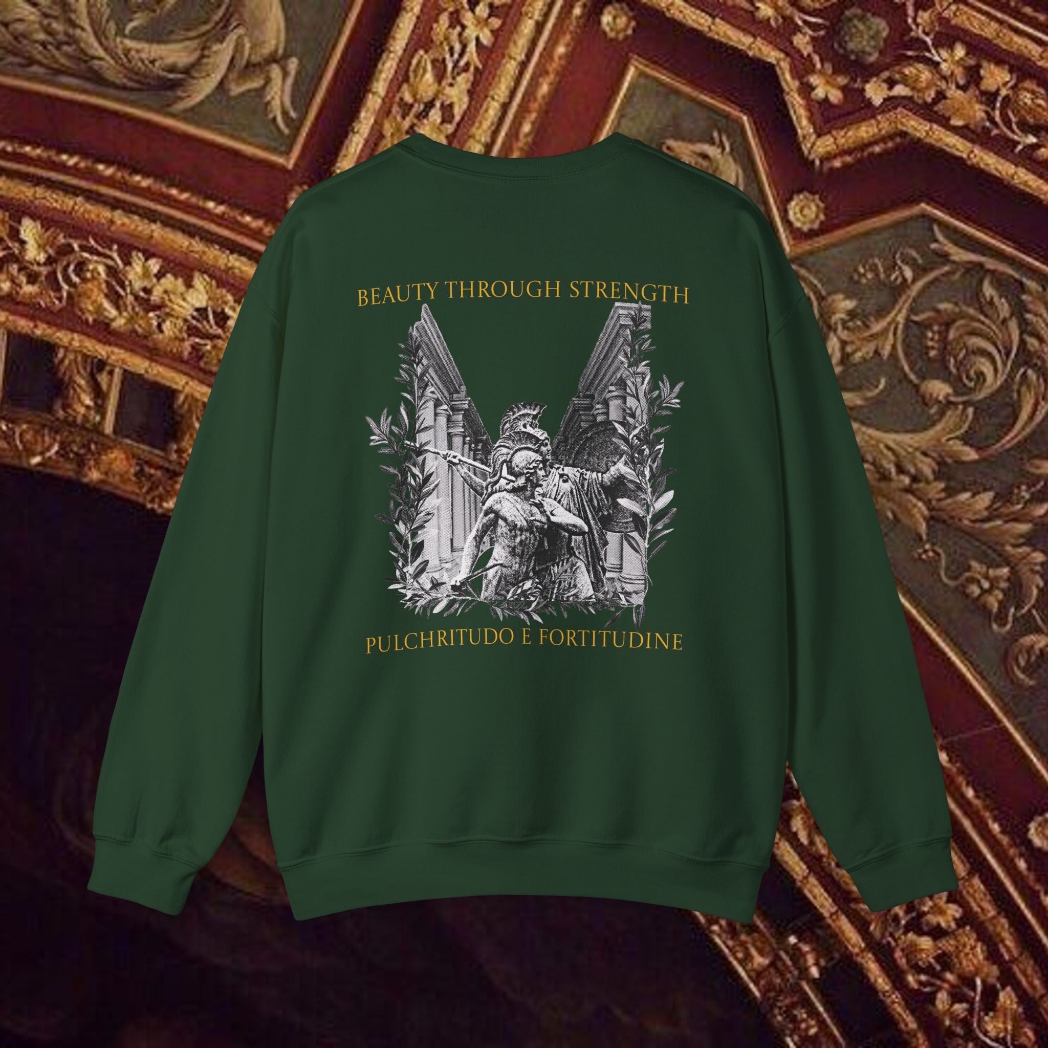The Goddess's Protection Classically-Inspired Cotton Graphic Sweatshirt Back Version