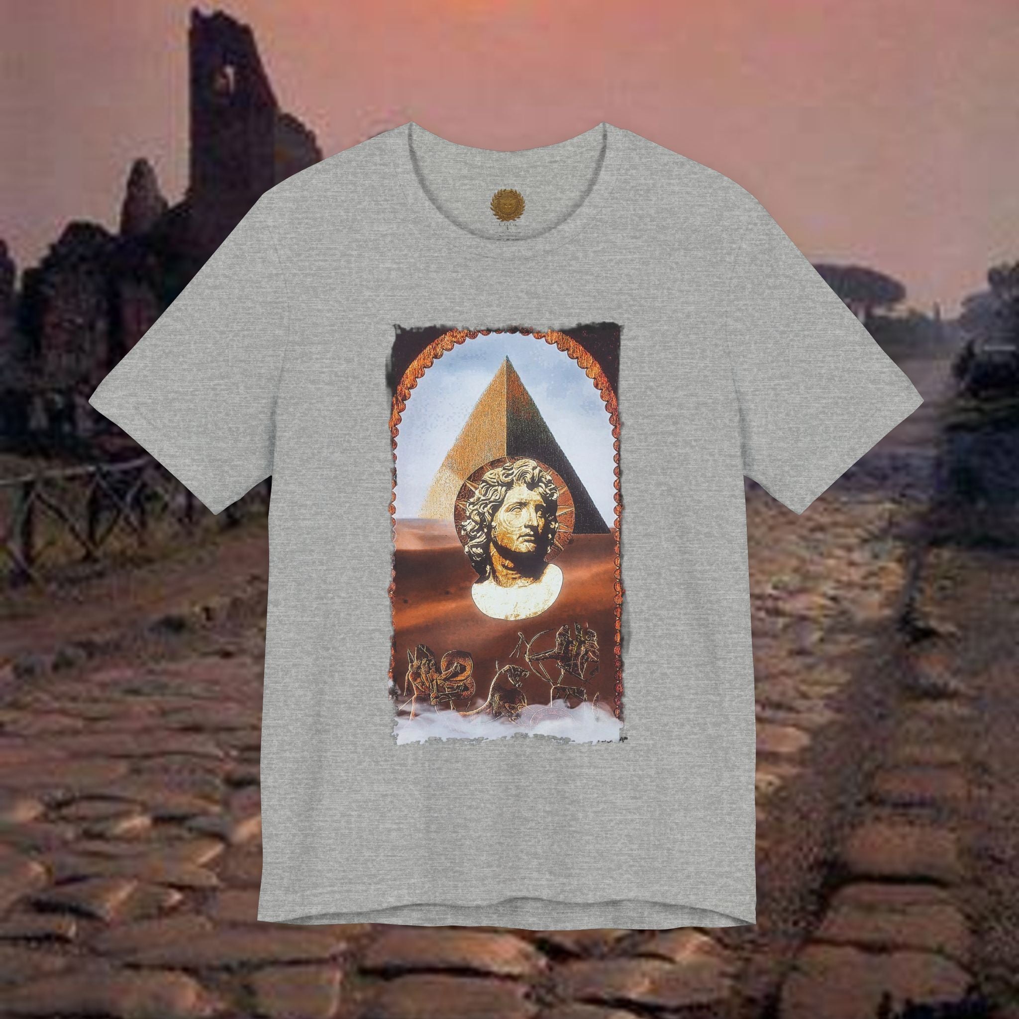 Alexander the Great In Egypt Pyramid Graphic T Shirt