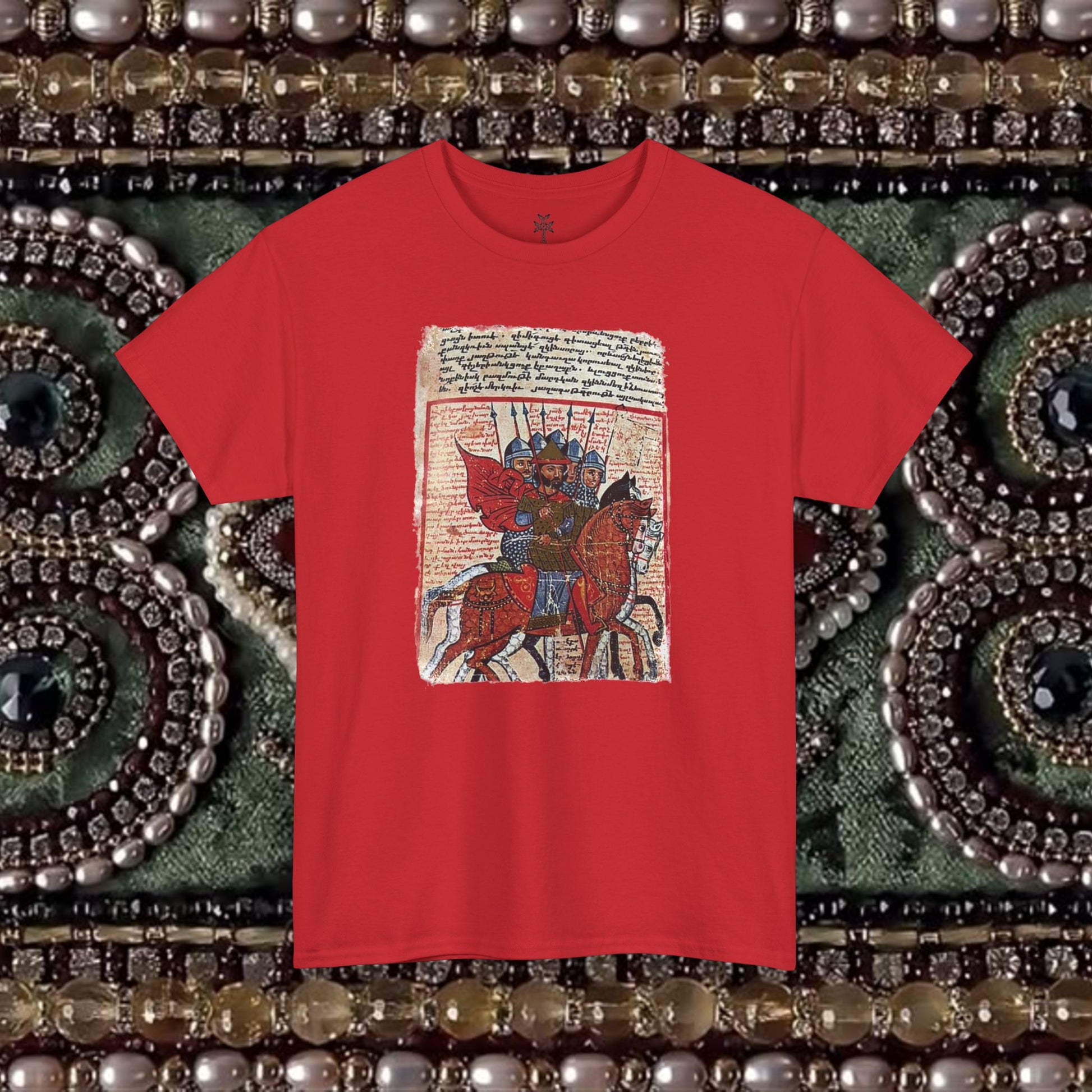 Armenian Warriors Ancient Manuscript Graphic T-Shirt Shirt