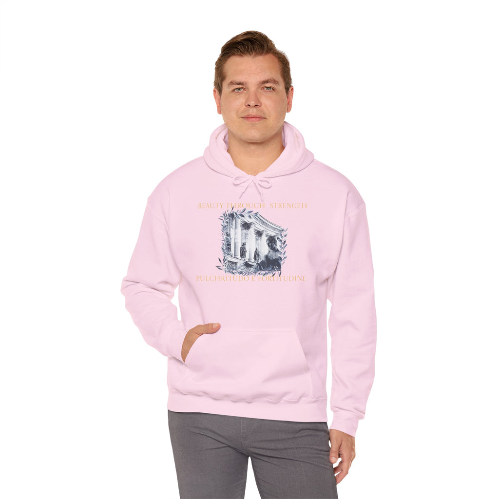 Beauty Through Strength Classically-Inspired Cotton Graphic Hoodie