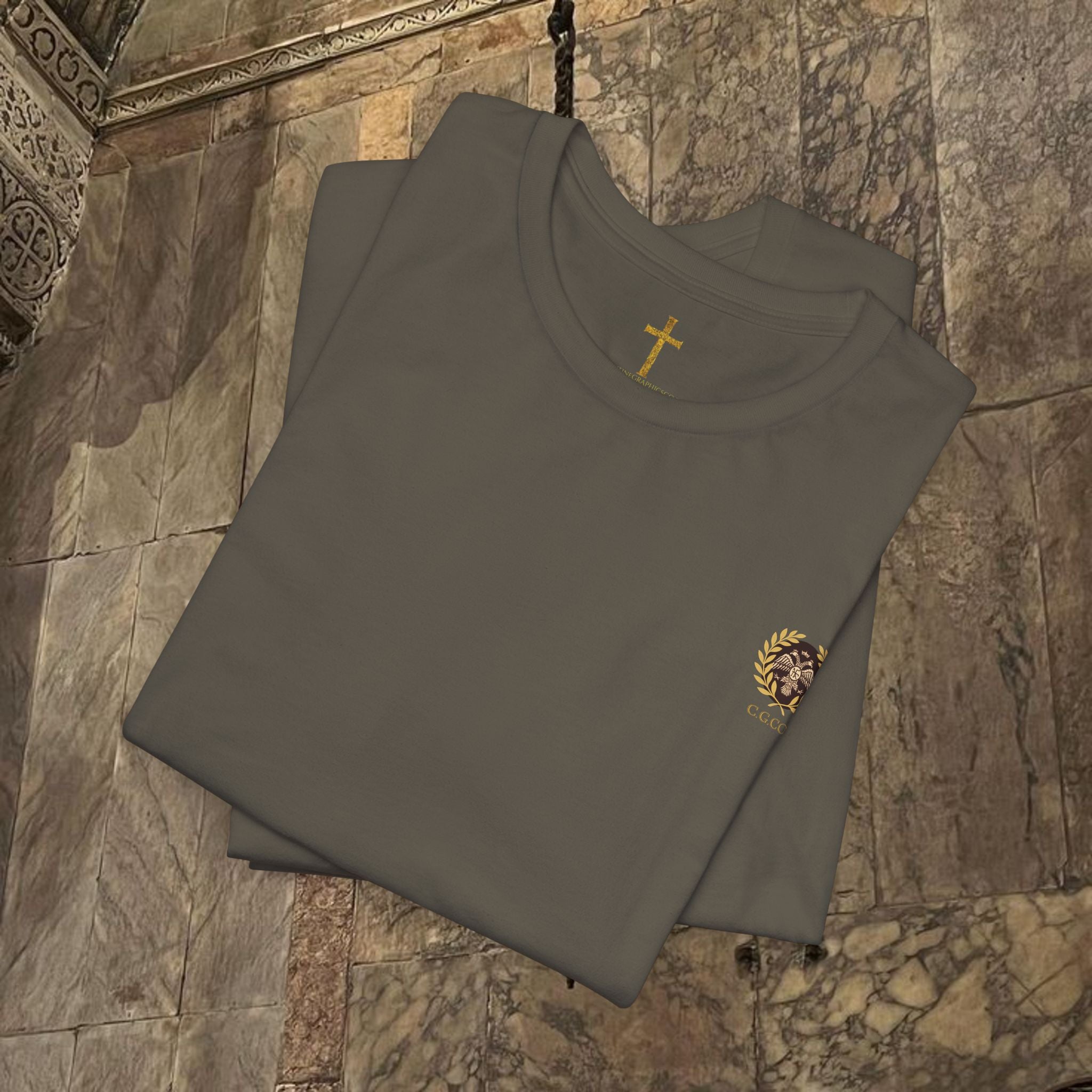 The Last Great Emperor Byzantine Inspired Cotton Graphic T-shirt Back Version