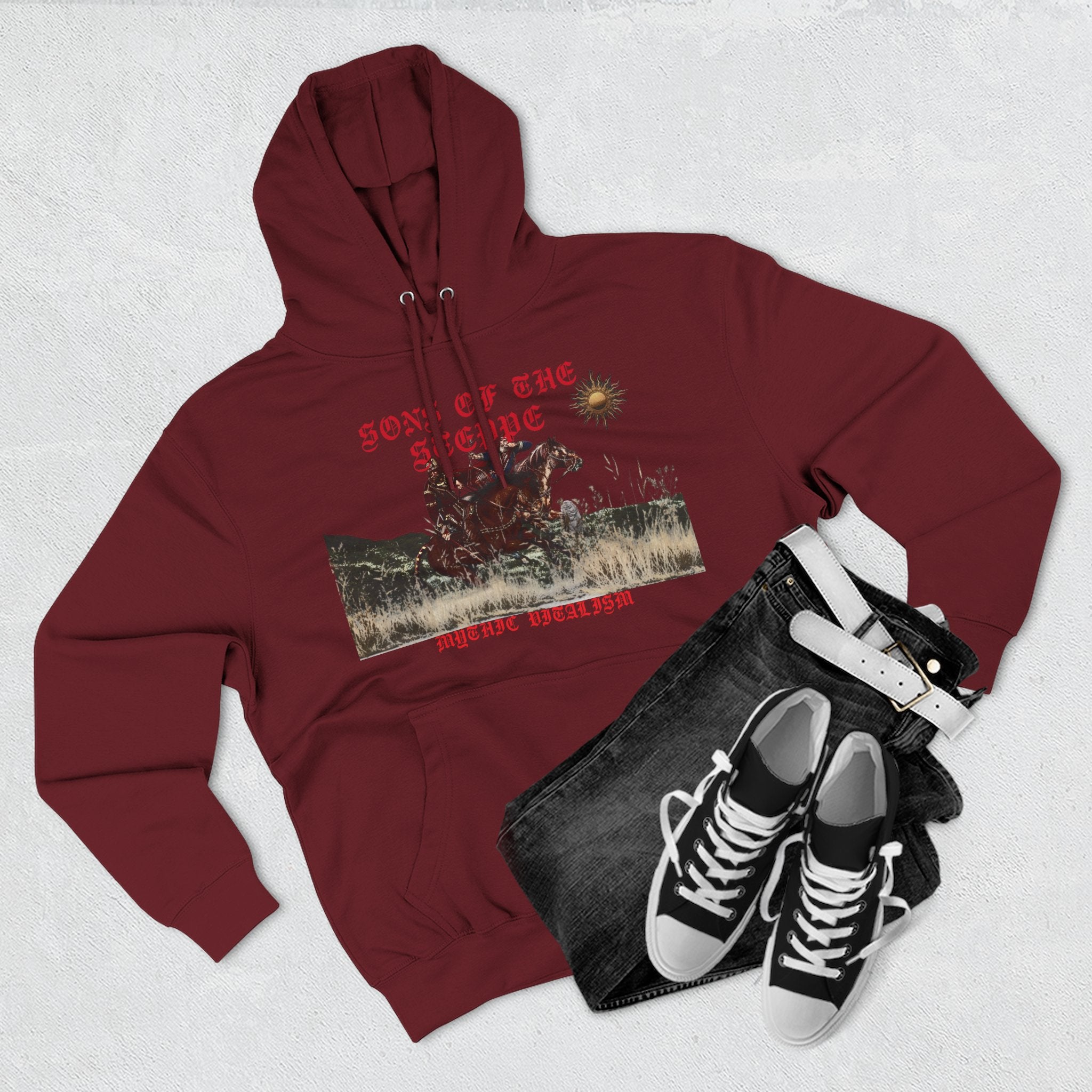 Son of the Steppe Fleece Medieval Graphic Hoodie