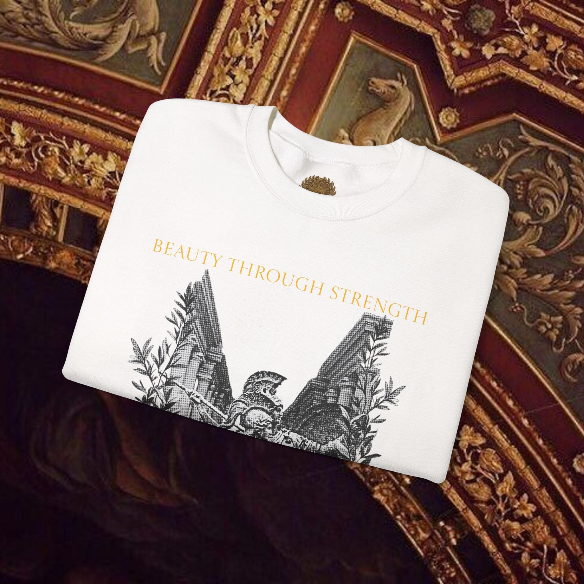 The Goddess's Protection Classically-Inspired Cotton Graphic Sweatshirt