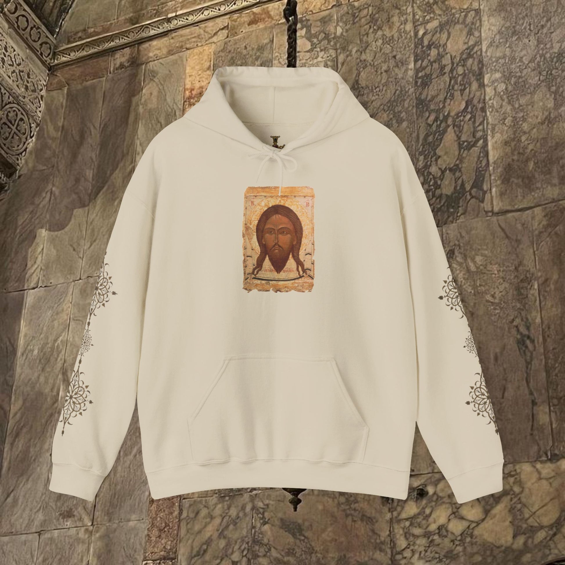 Byzantine Icon Art Hoodie - Divine Sacred Figure