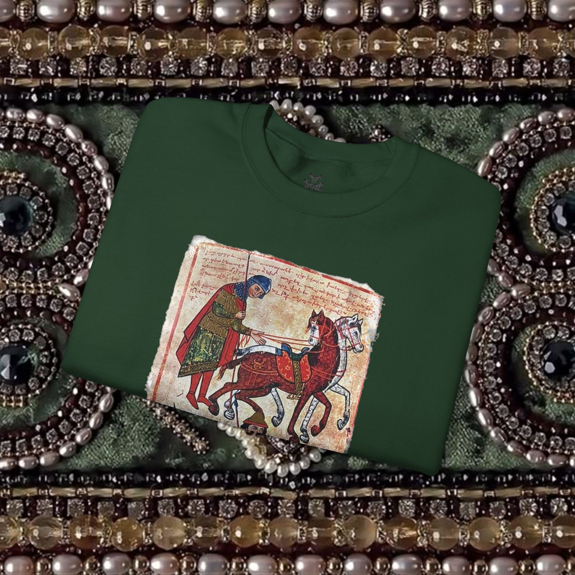 Ancient Armenian Manuscript Graphic Sweatshirt Design