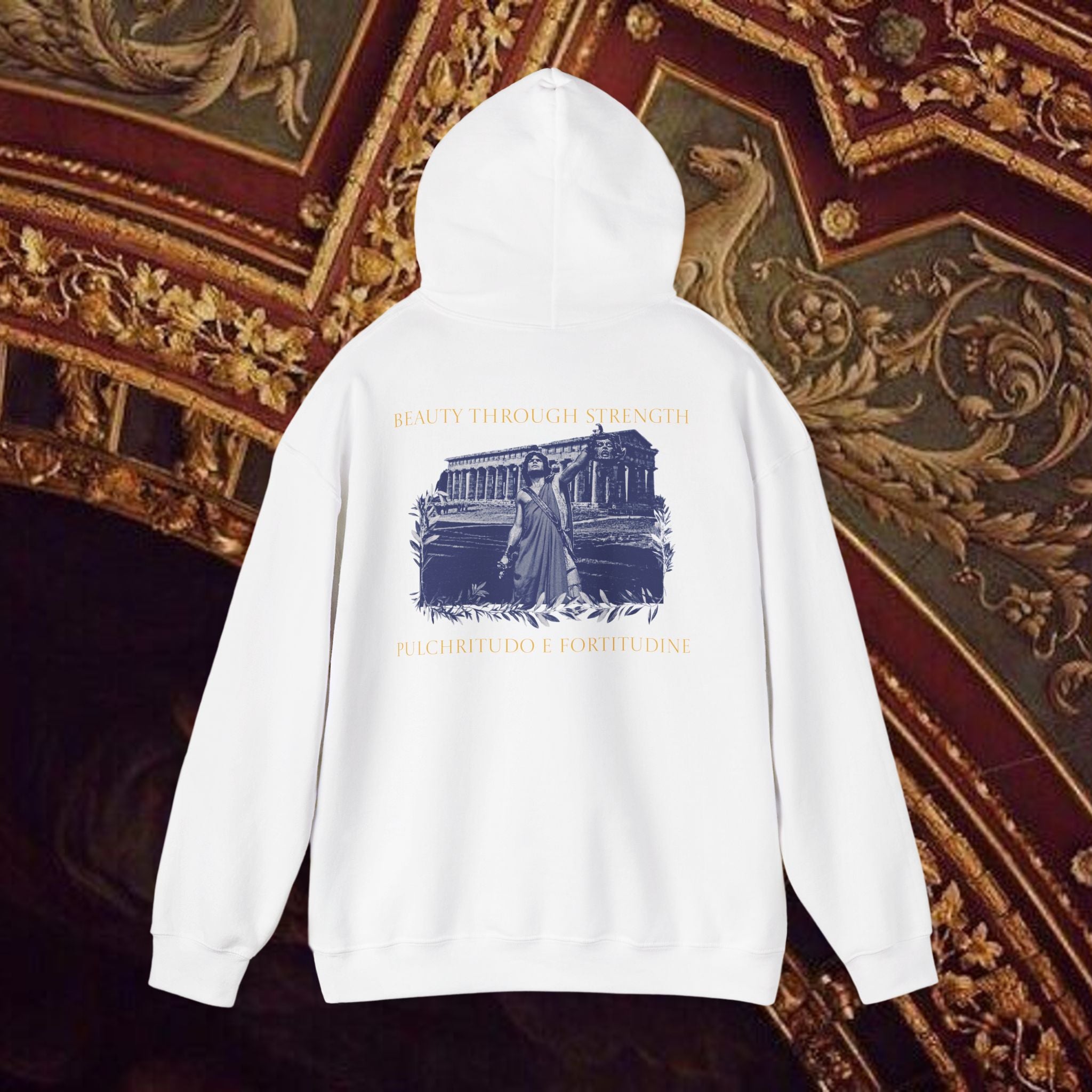 The Hero's Victory Classically-Themed Cotton Graphic Hoodie