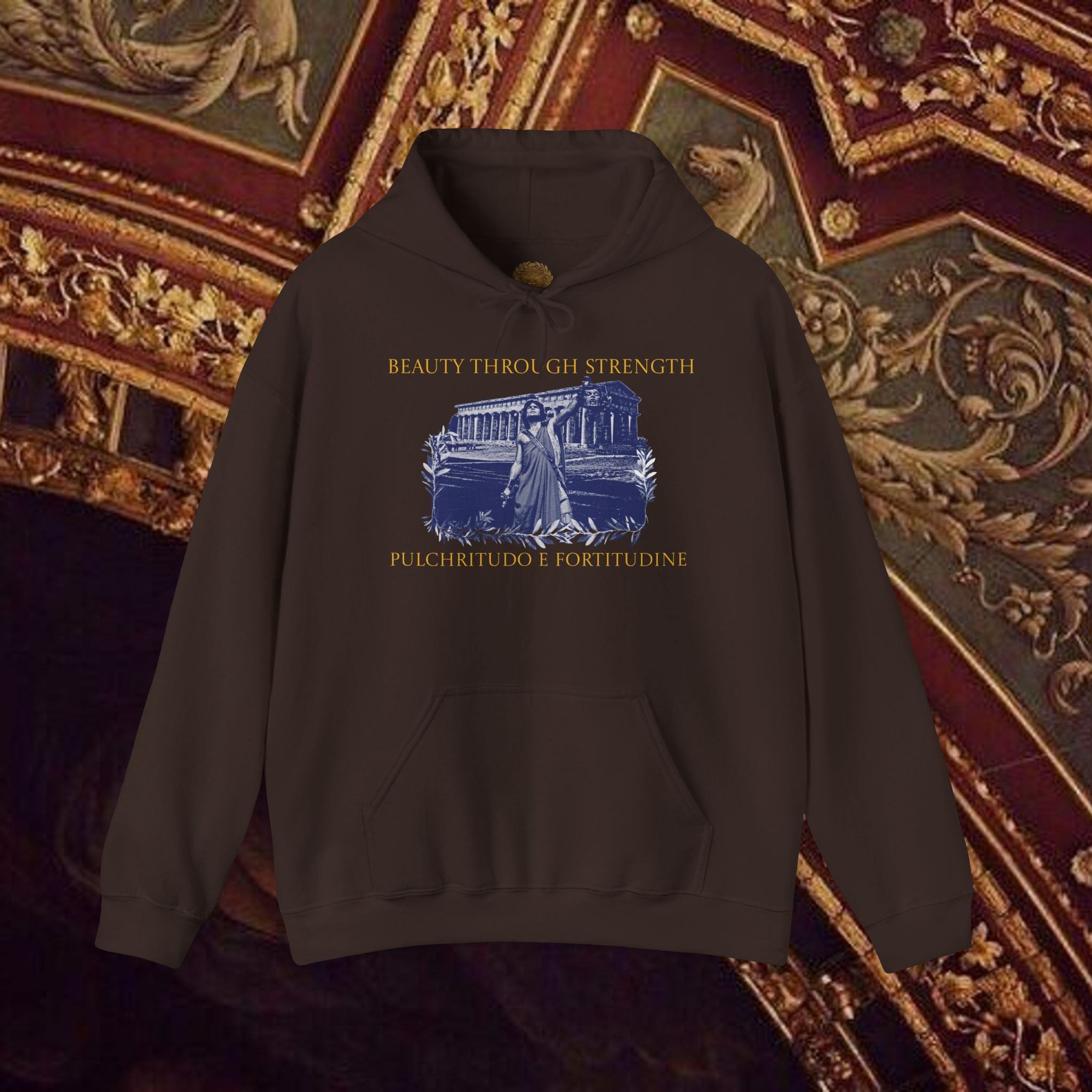 The Hero's Victory Classically-Themed Cotton Graphic Hoodie
