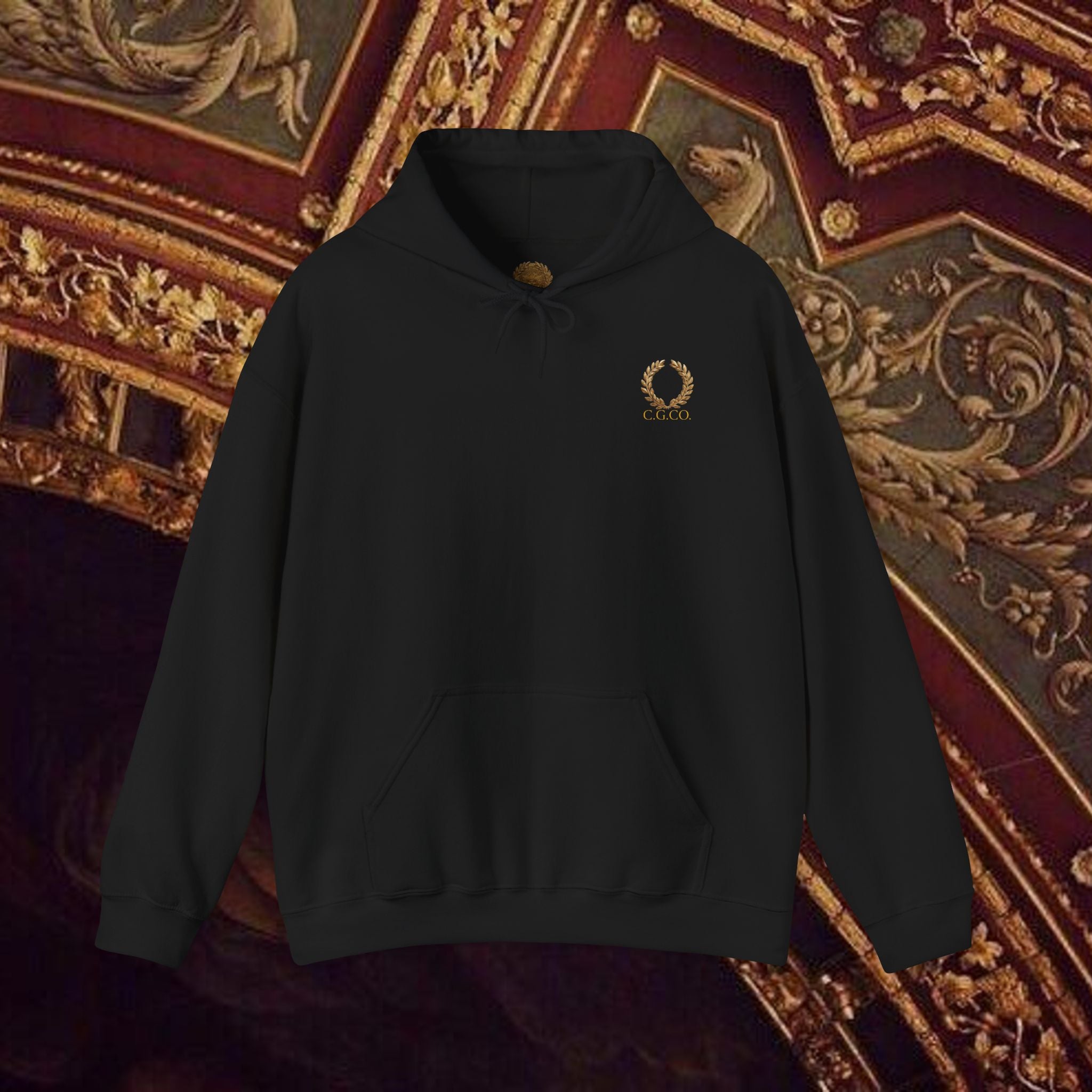 The Goddess's Protection Classically-Inspired Cotton Graphic Hoodie Back Version