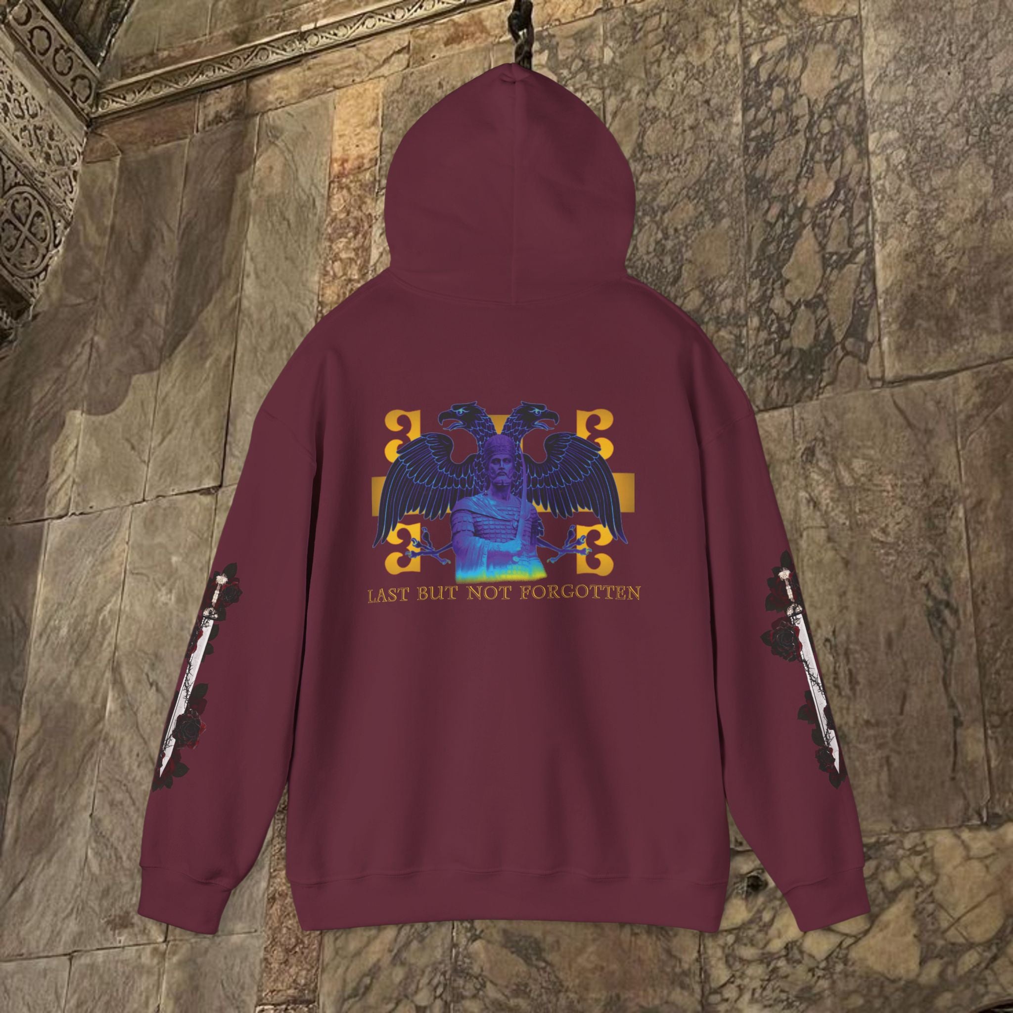 The Last Great Emperor Byzantine Inspired Graphic Hoodie Back Version