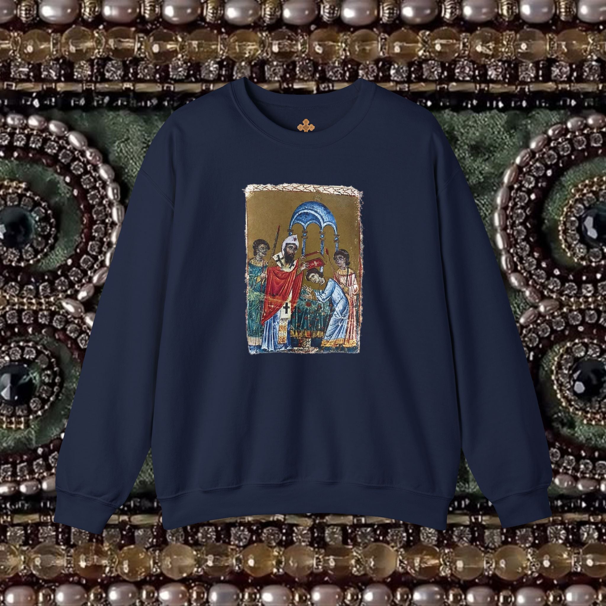 Armenian Manuscript Crewneck Graphic Sweatshirt