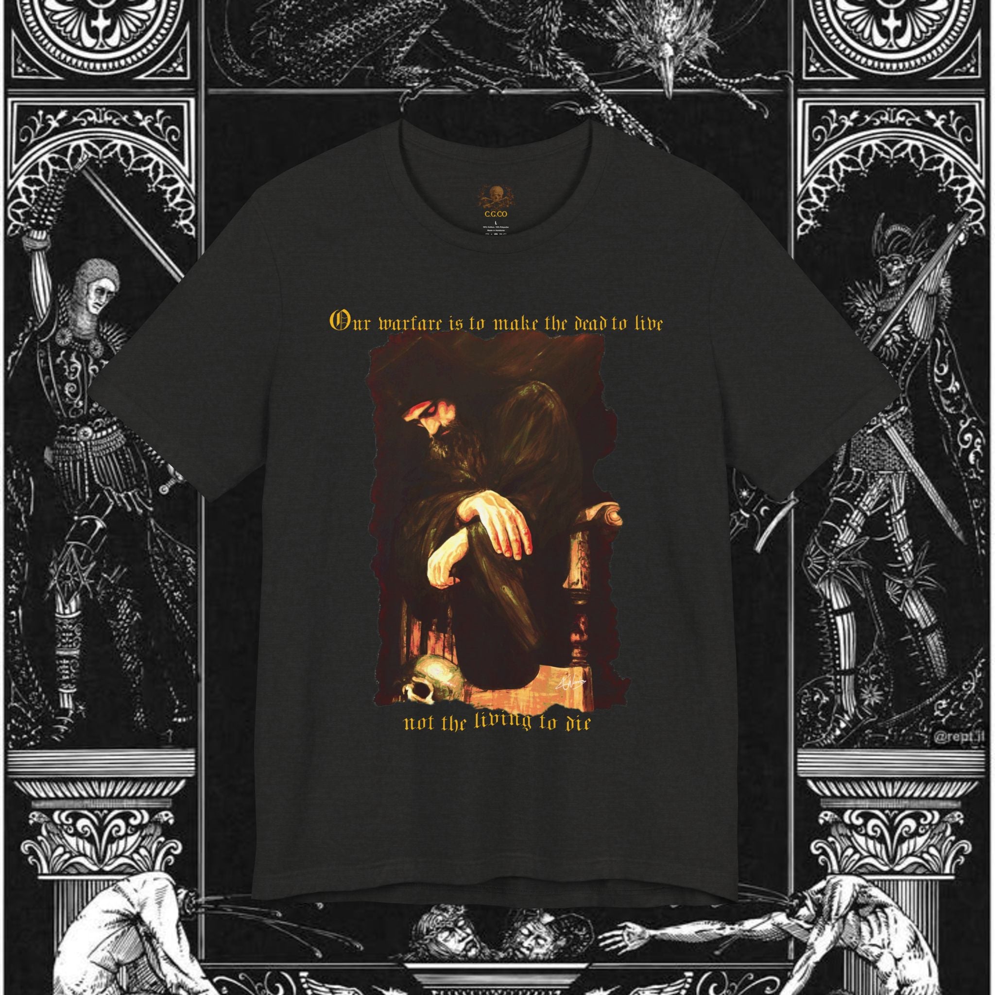 Man's Memento Medieval Fantasy Graphic T Shirt