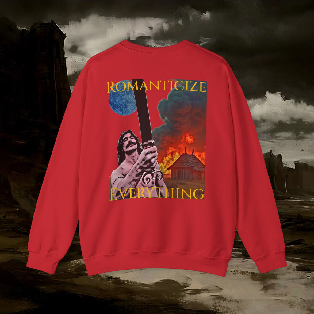 The Barbarian's Mirror Fantasy Medieval Inspired Unisex Sweatshirt Back Version