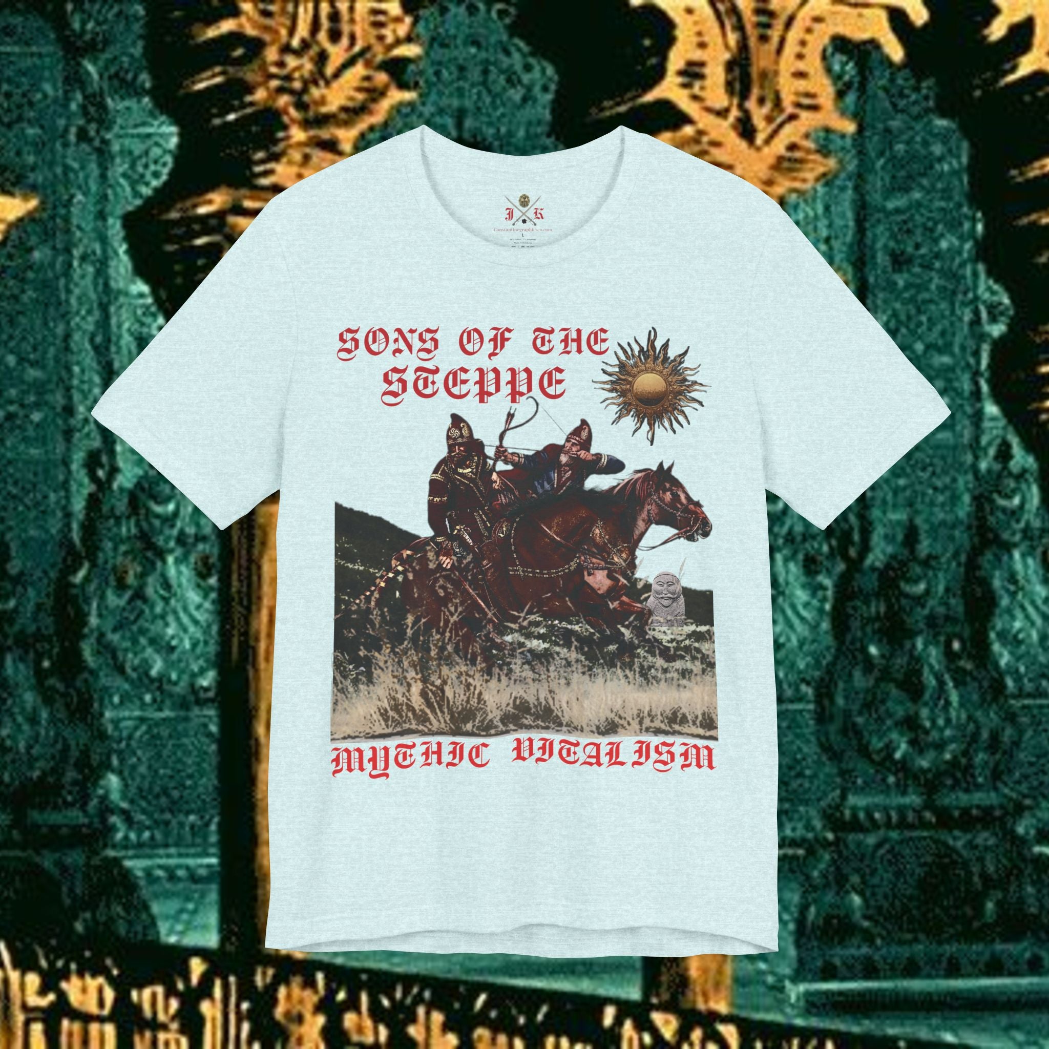 Sons of the Steppe Graphic Tee Mythical Medieval Fantasy Inspired Graphic T Shirt Front Version