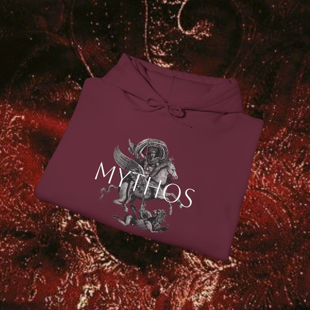 Warrior's Mythos Hooded Sweatshirt, Cozy Classically-Inspired Hoodie