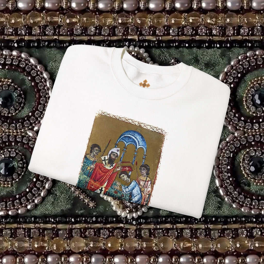 Armenian Manuscript Crewneck Graphic Sweatshirt