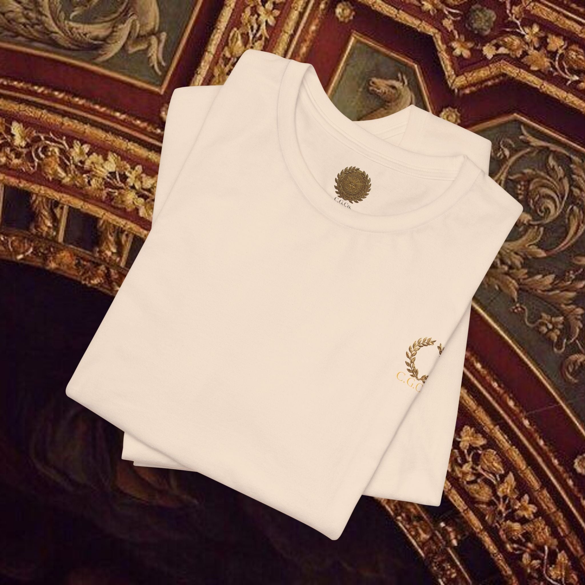 Guardian of the Temple Classically- Inspired Cotton Graphic T Shirt Back Version