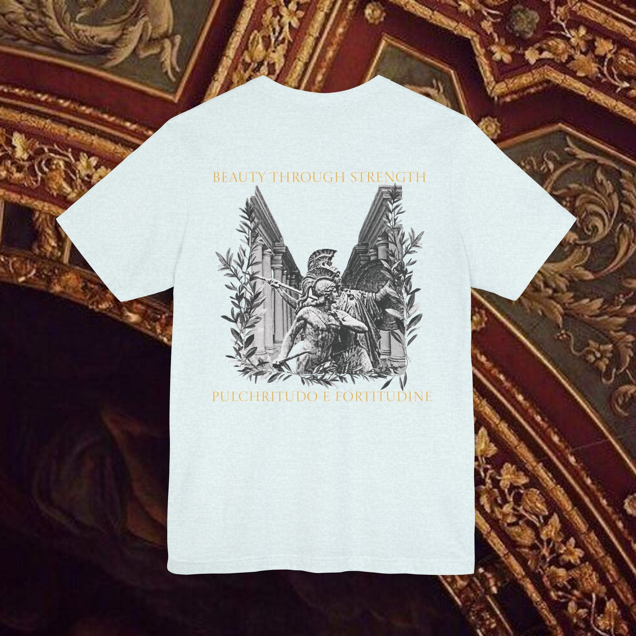 The Goddess's Protection Classically-Inspired Cotton Graphic T Shirt Back Version