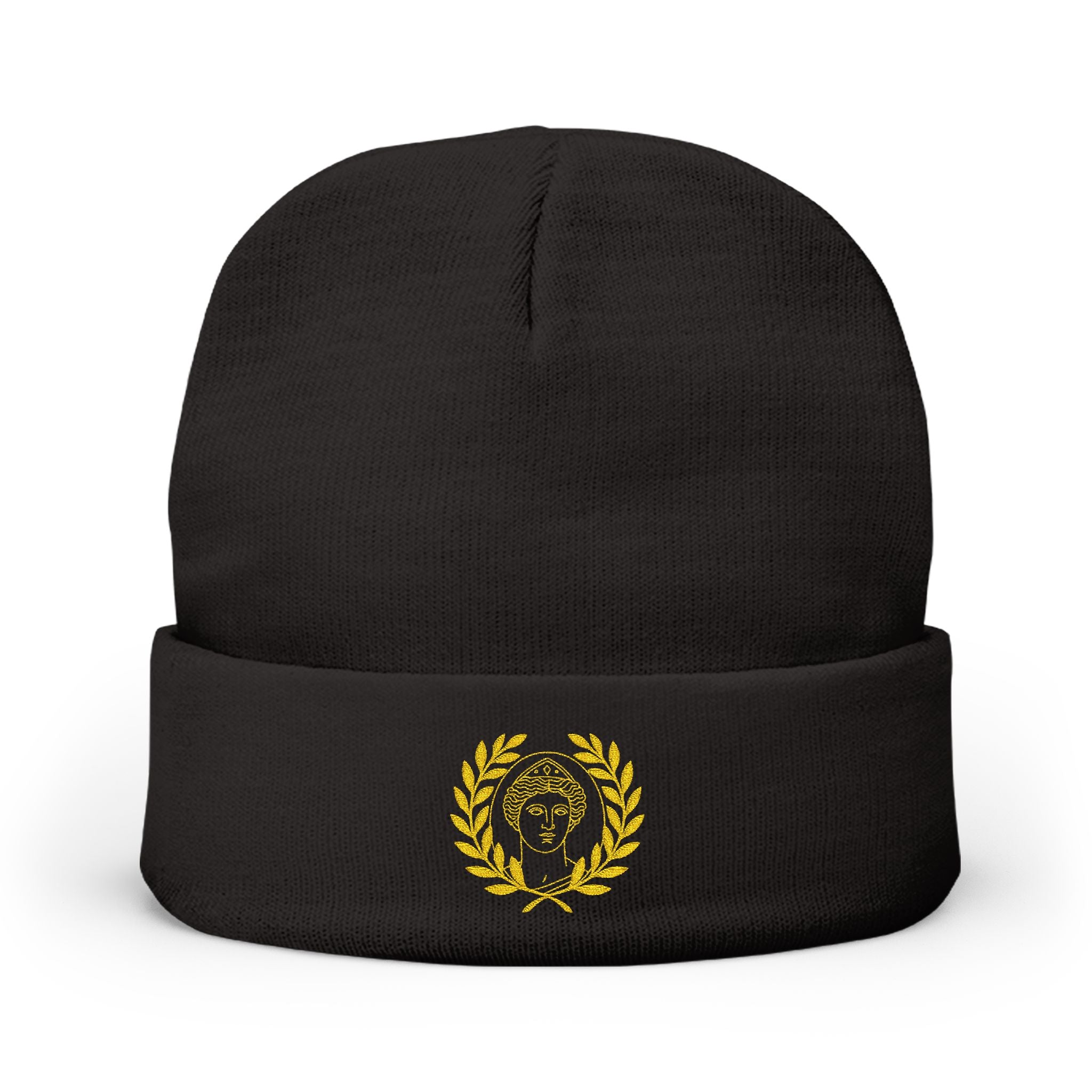 Mystical Venus Embroidered Beanie - Celestial Winter Hat