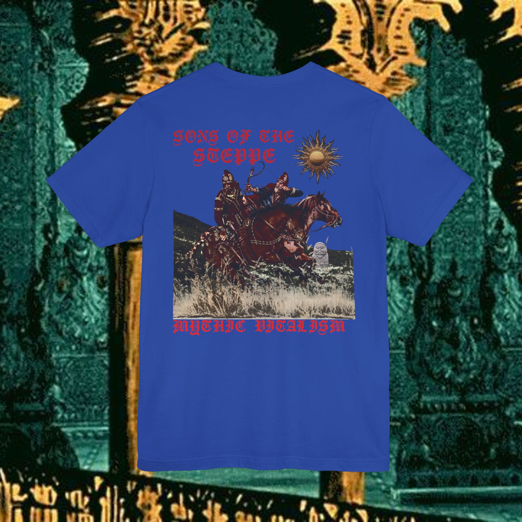 Sons of the Steppe Mythical Medieval Inspired Graphic T Shirt Back Version