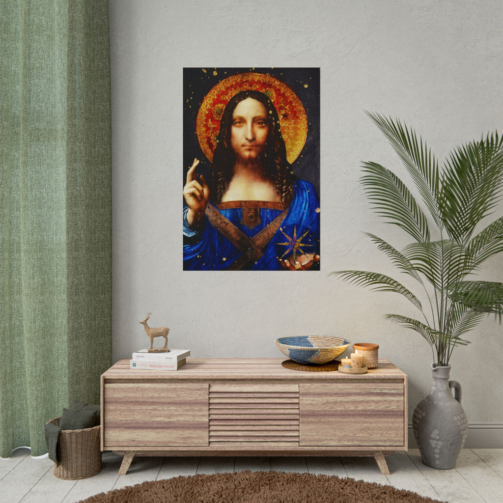 Leonardo da Vinci's Salvator Mundi Remixed Fine Art Print