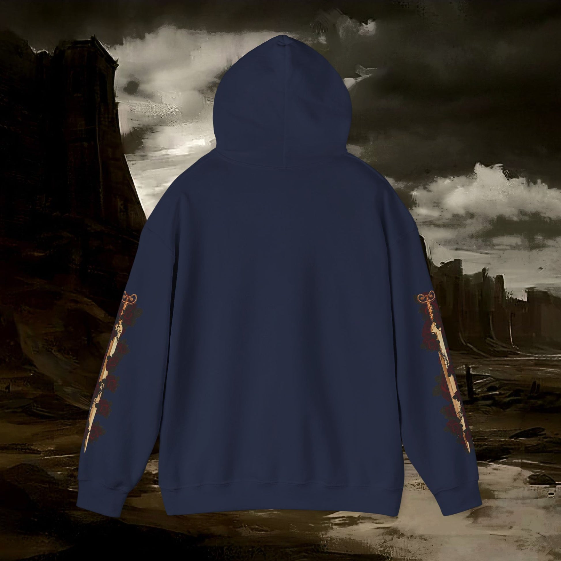 The Barbarian's Mirror Graphic Early Medieval Fantasy Inspired Hoodie