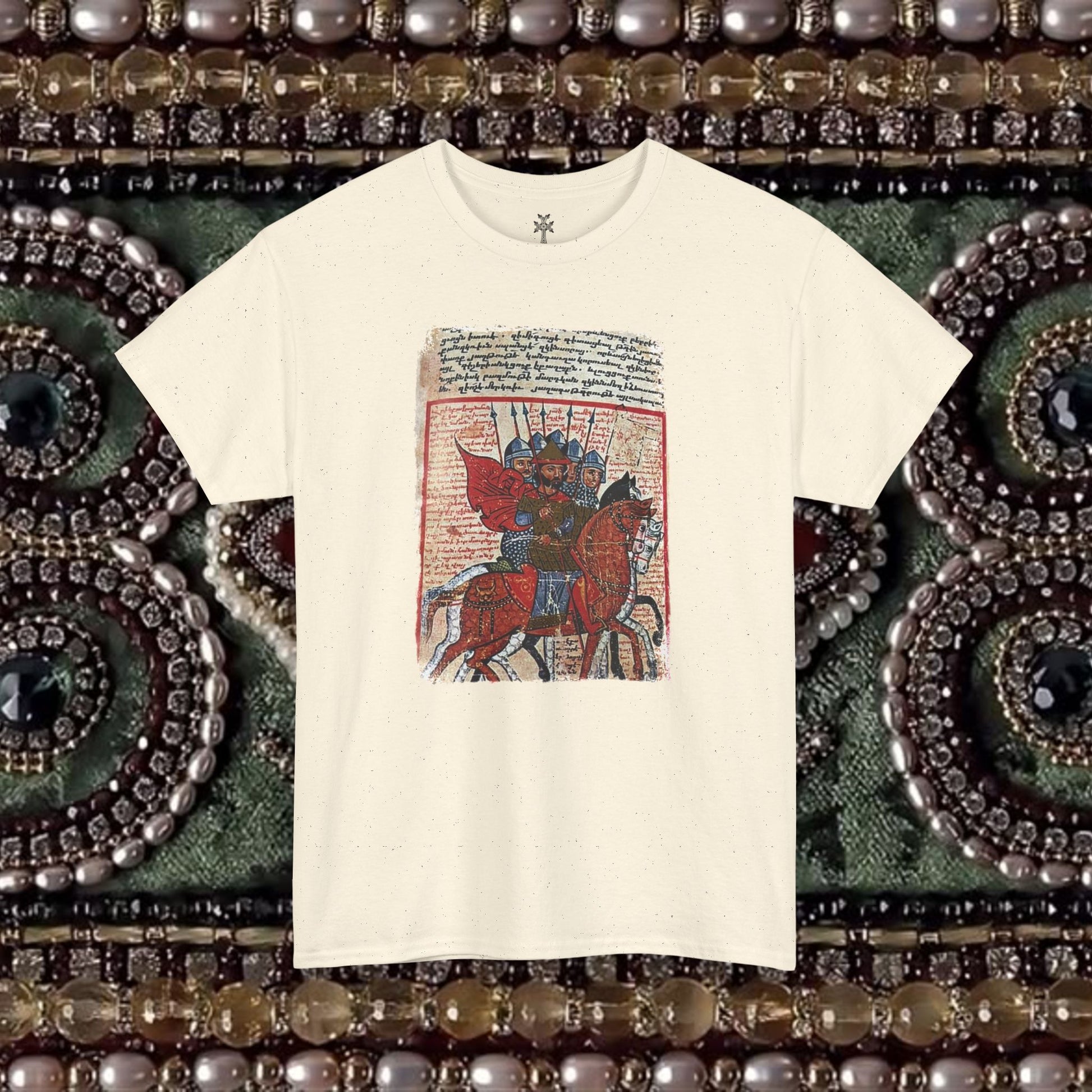 Armenian Warriors Ancient Manuscript Graphic T-Shirt Shirt