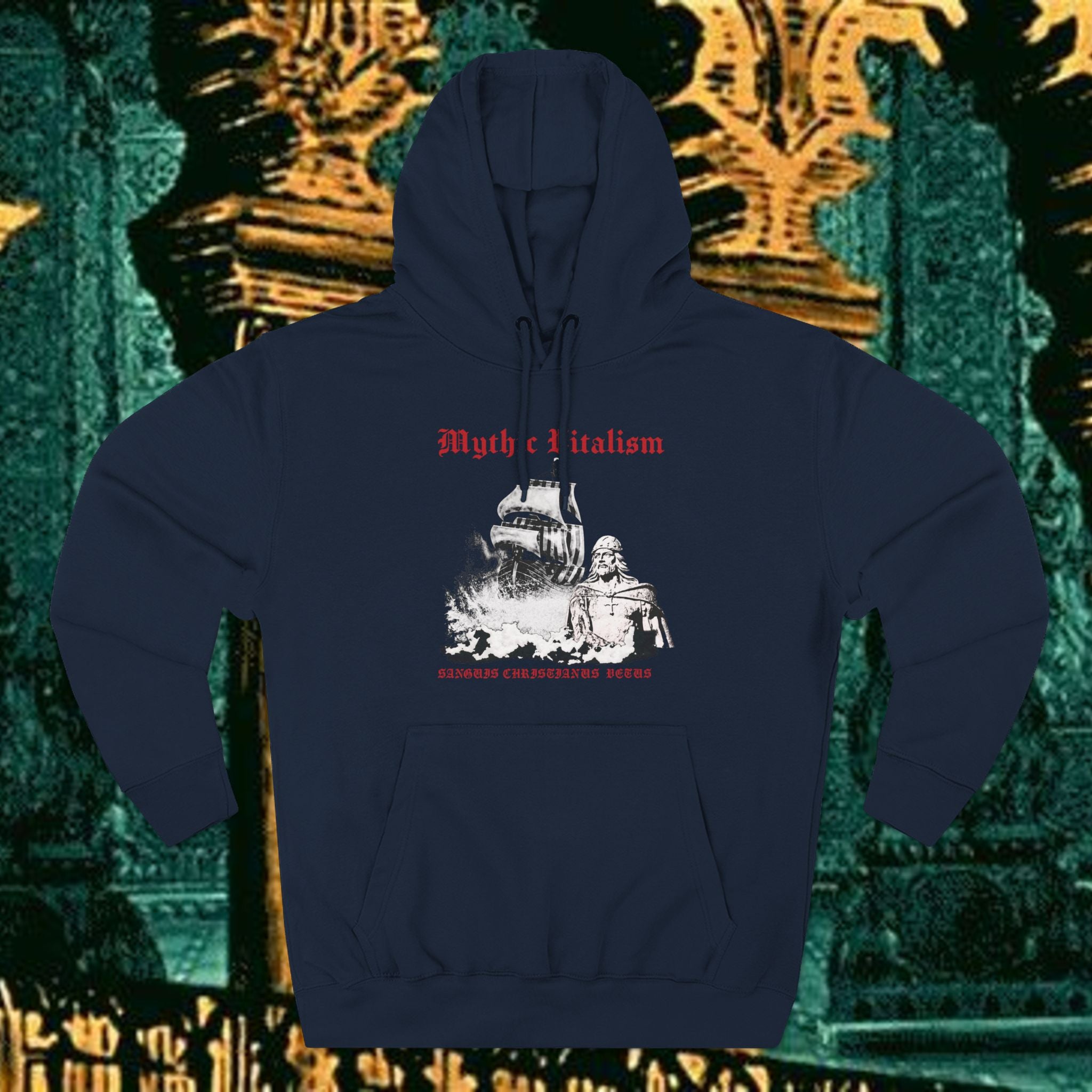 Mythical Vitalism, Sanguis Christianus Vetus Adventure and Exploration Inspired Graphic Fleece Hoodie