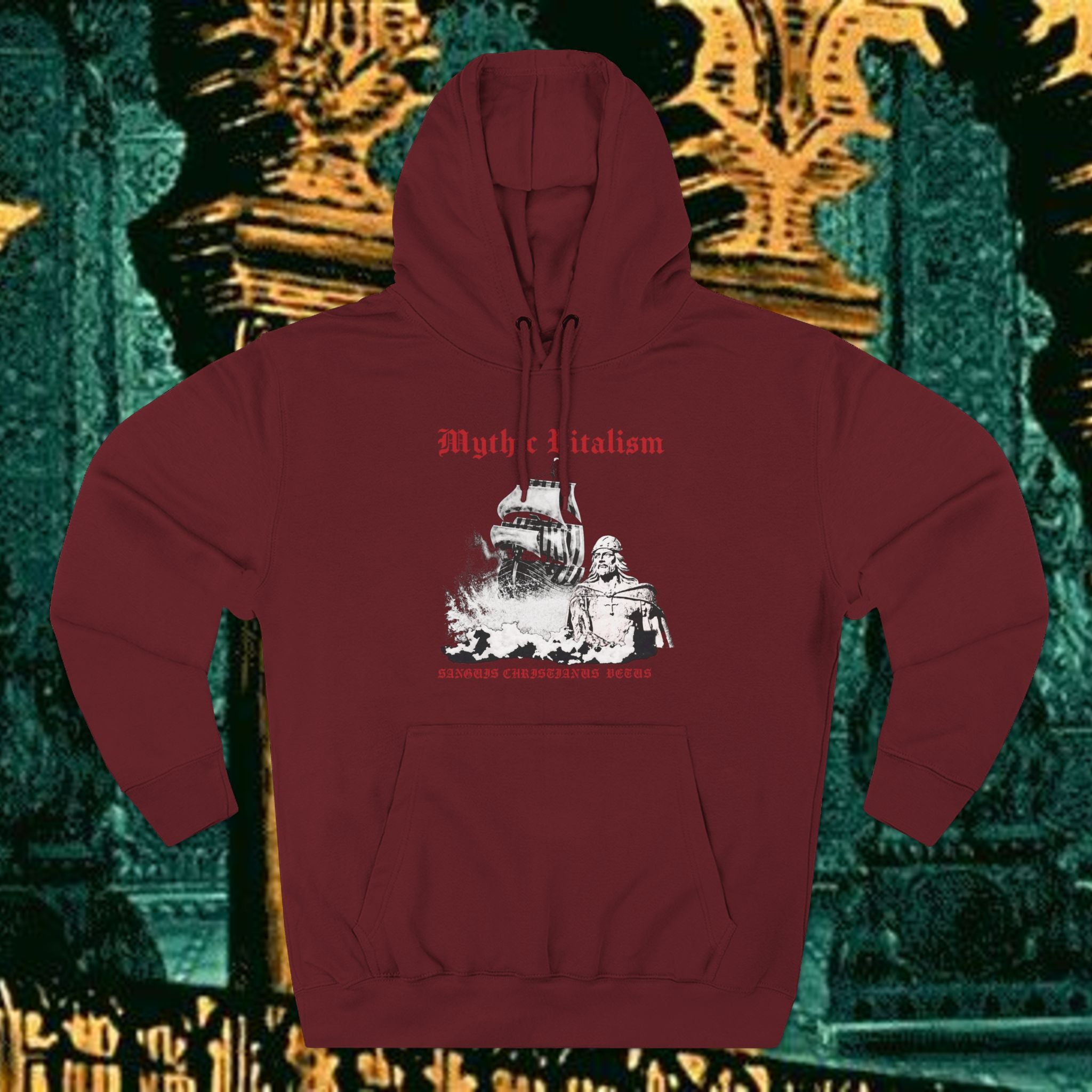 Mythical Vitalism, Sanguis Christianus Vetus Adventure and Exploration Inspired Graphic Fleece Hoodie