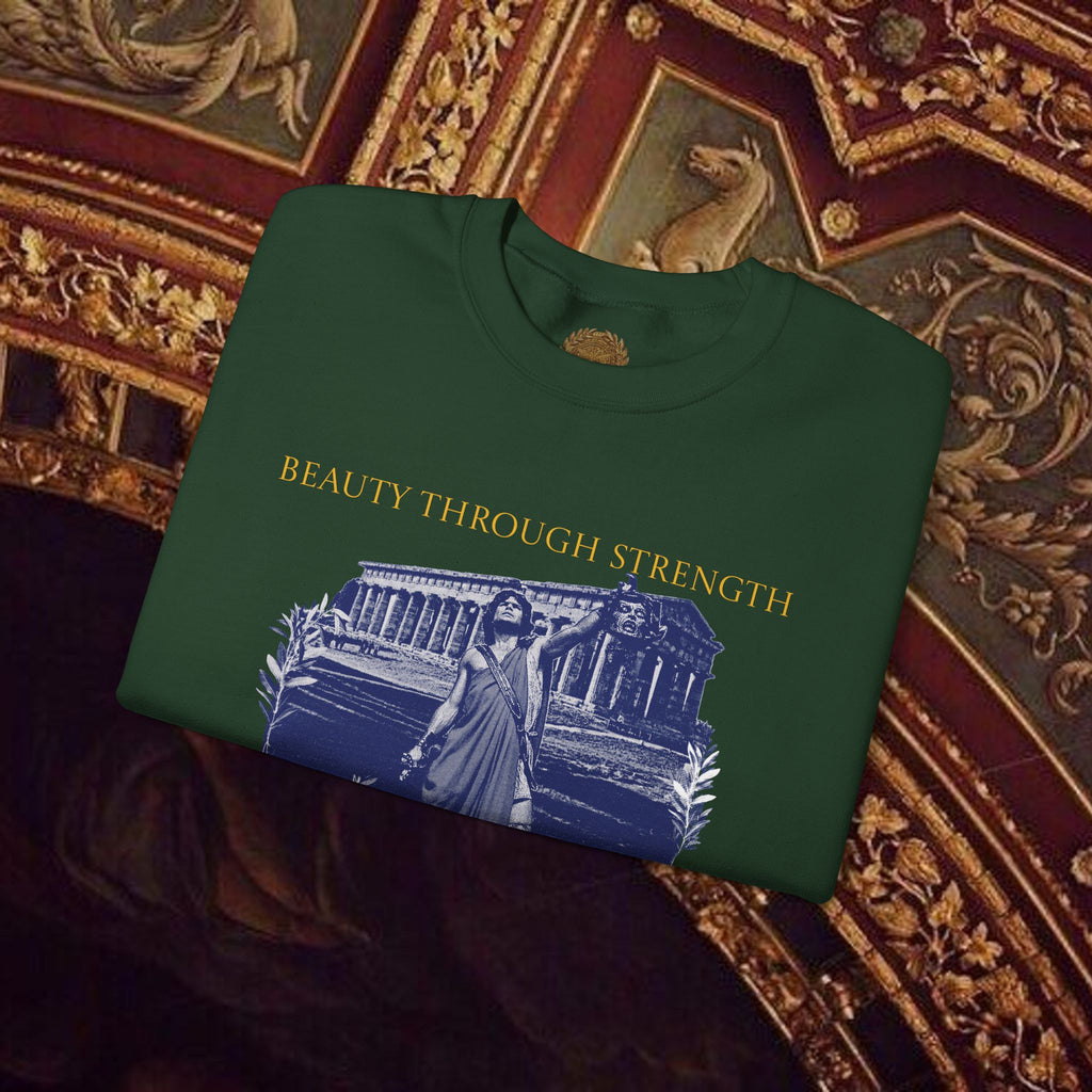 The Hero's Victory Classically-Themed Cotton Graphic T Sweatshirt