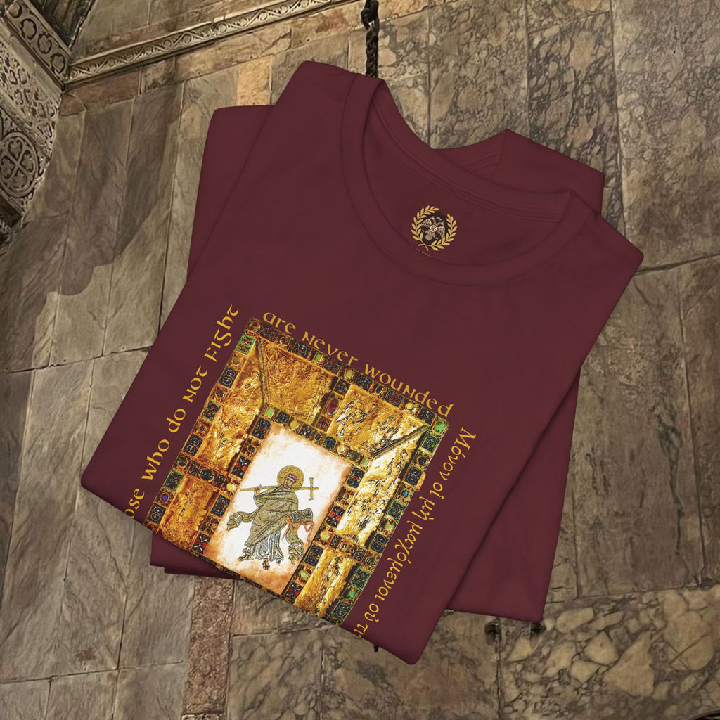 The Scholar's Manuscript Byzantine Inspired Medieval Cotton Graphic T-Shirt
