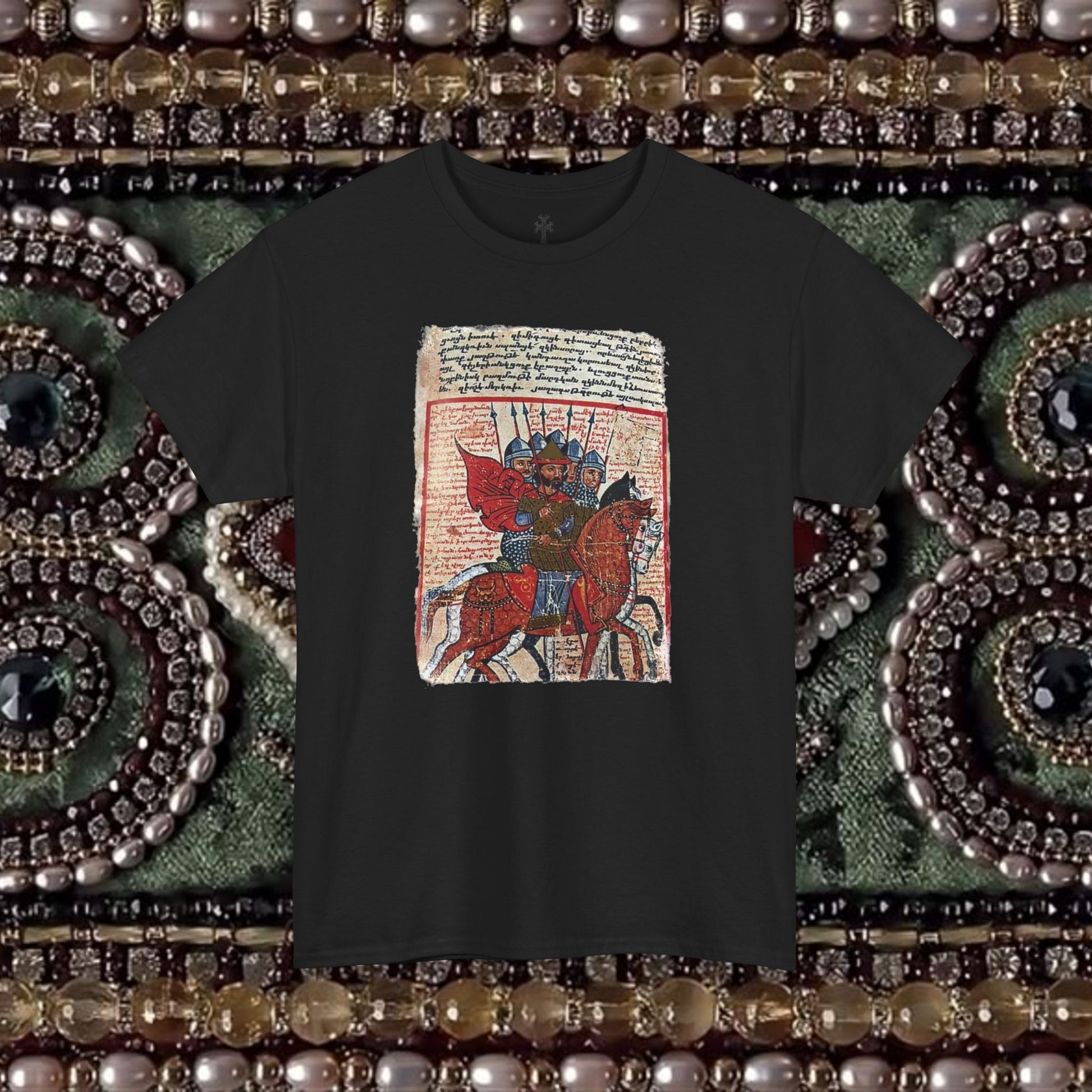 Armenian Warriors Ancient Manuscript Graphic T-Shirt Shirt