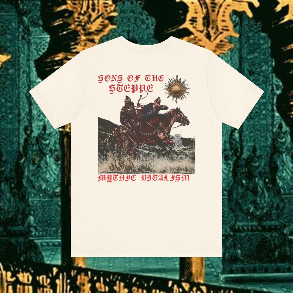 Sons of the Steppe Mythical Medieval Inspired Graphic T Shirt Back Version