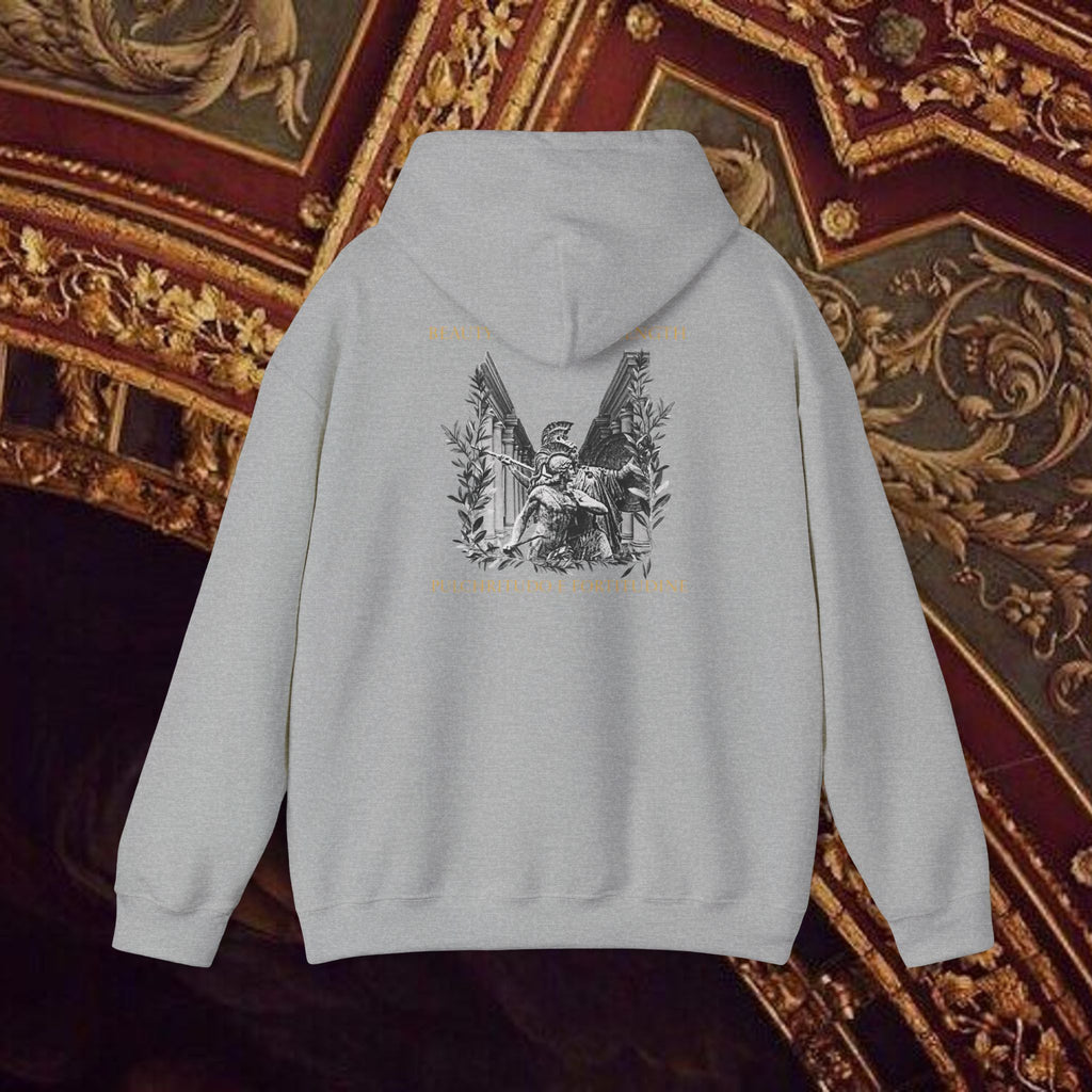 The Goddess's Protection Classically-Inspired Cotton Graphic Hoodie Back Version