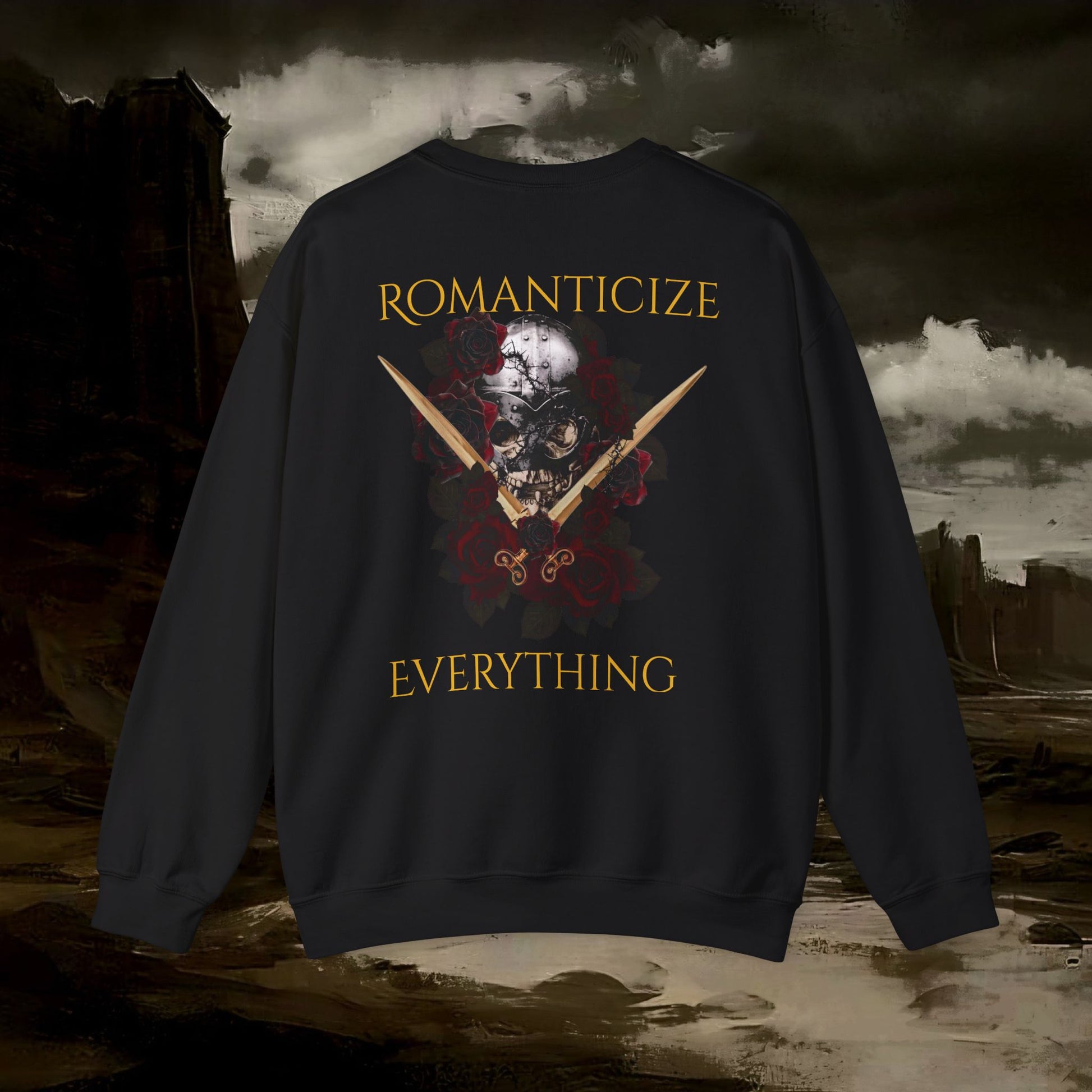 The Barbarian's Fate Medieval Fantasy Inspired Graphic Sweatshirt Back Version