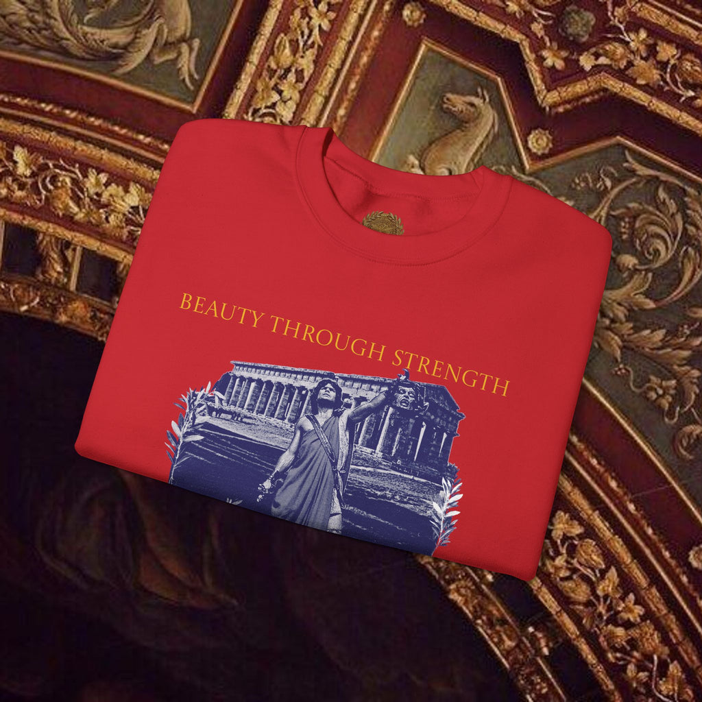 The Hero's Victory Classically-Themed Cotton Graphic T Sweatshirt