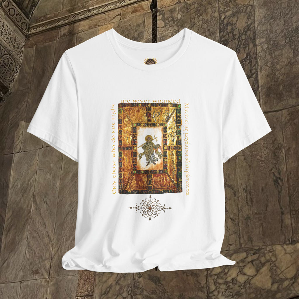 The Scholar's Manuscript Byzantine Inspired Medieval Cotton Graphic T-Shirt