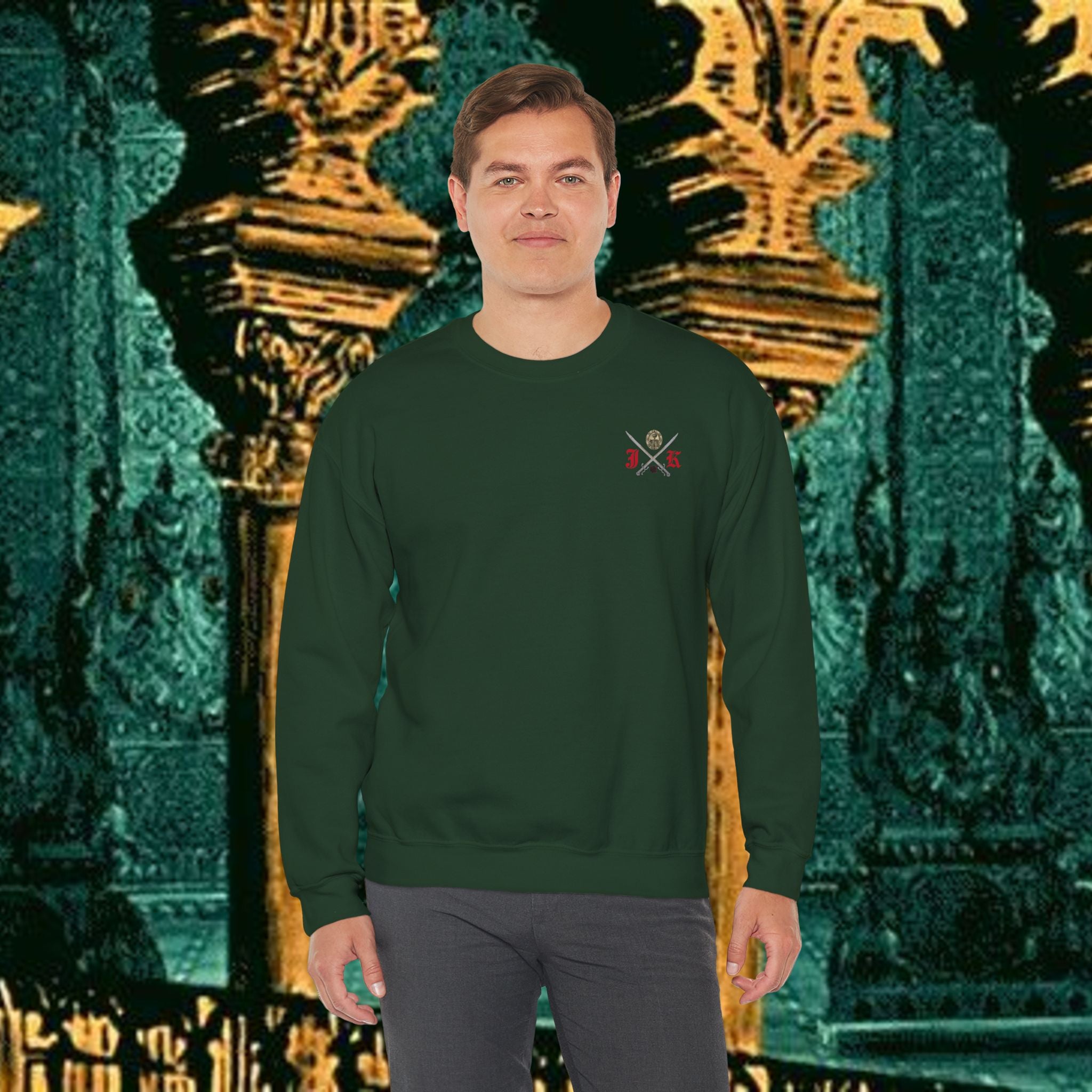 Mythic Vitalism, Sanguis Christianus Vetus Exploration and Adventure Inspired Crewneck Sweatshirt – Back Version